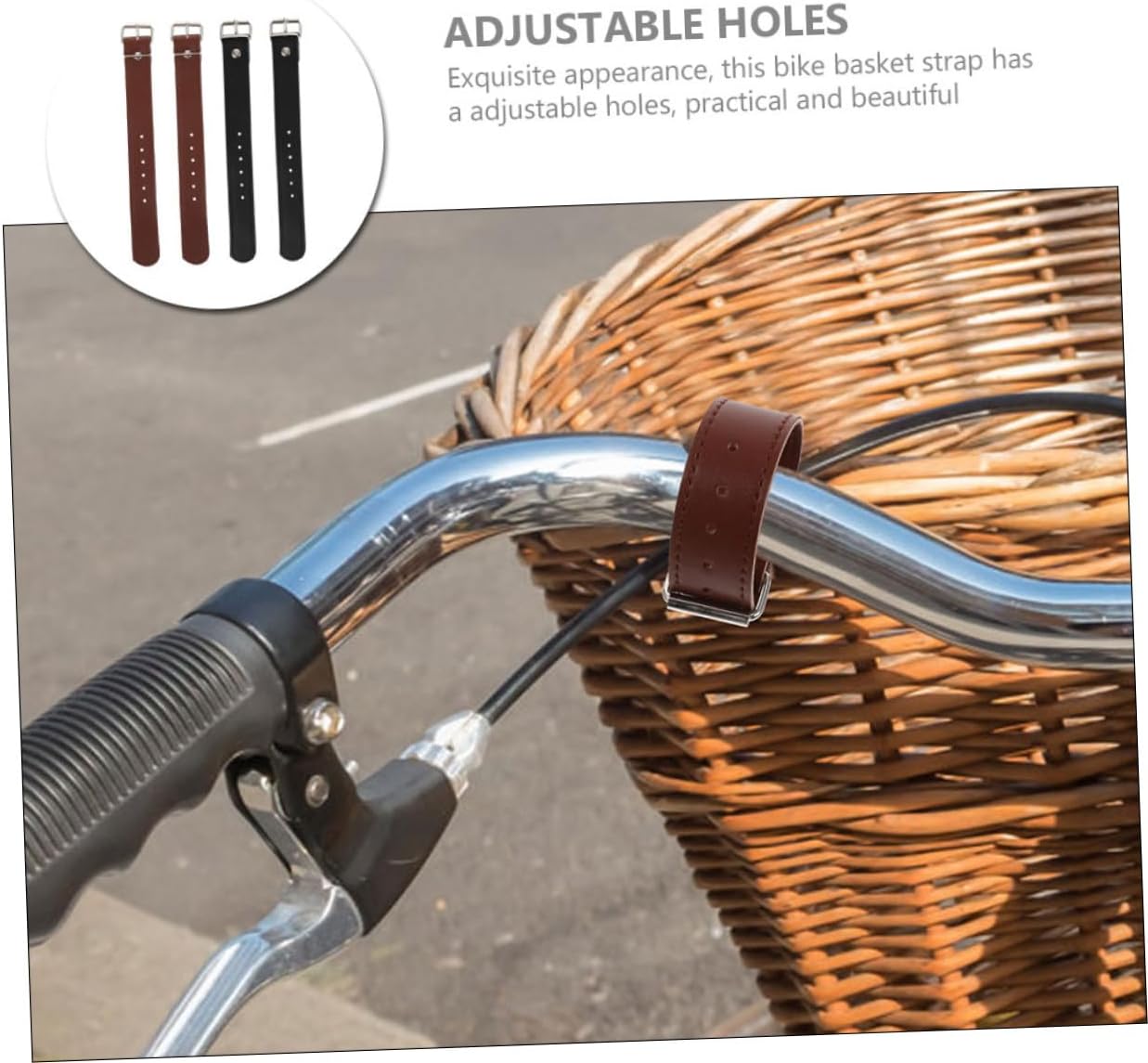 2 pares de correas de cesta de bicicleta para niños cesta de bicicleta para niños correa de cuero gruesa cesta de bicicleta correa de bicicleta