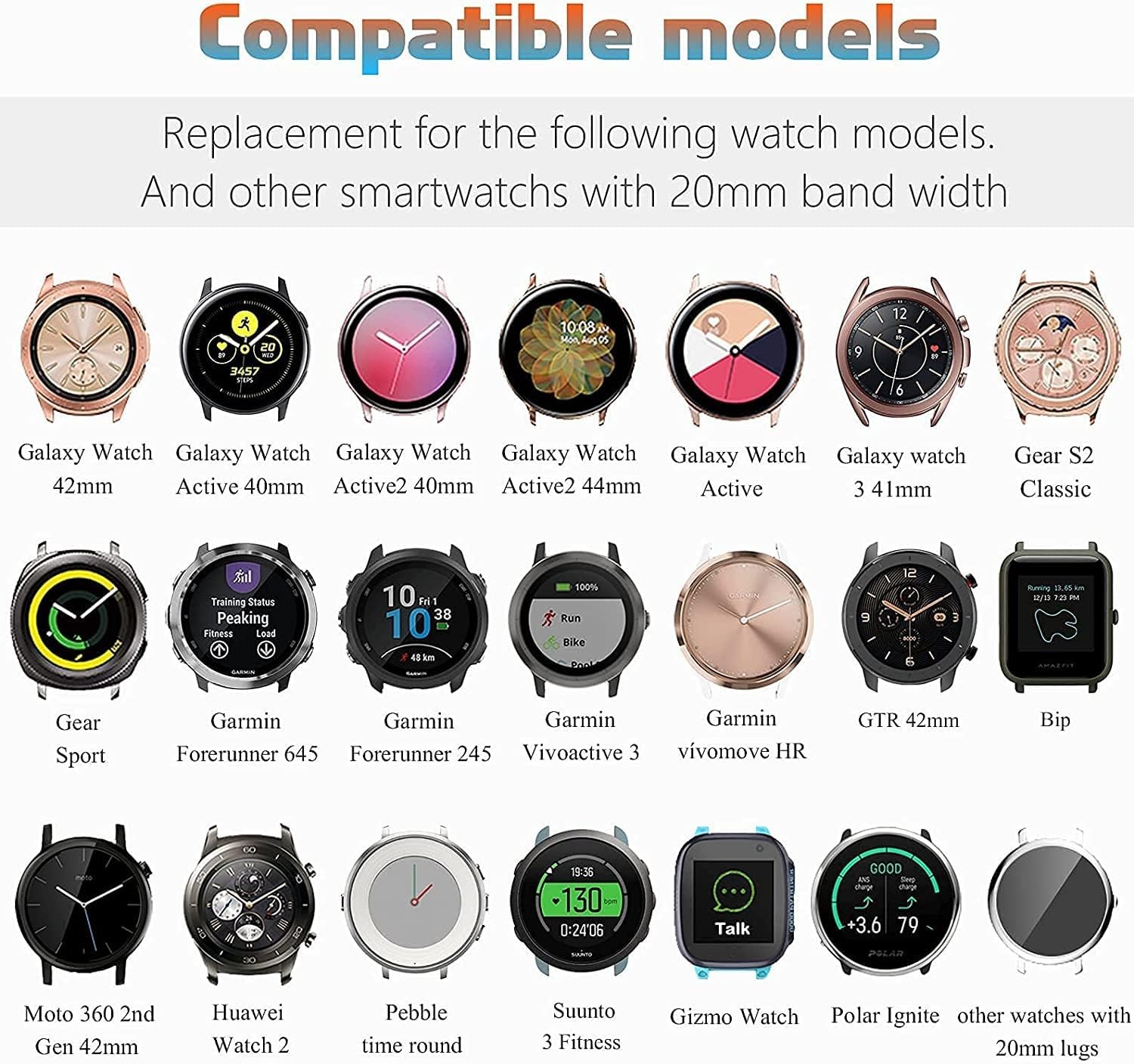 Upzuna Correa de reloj milanesa de liberación rápida deportiva de malla metálica para mujeres y hombres, universal de 0.709 in, 0.787 in, 0.866 in