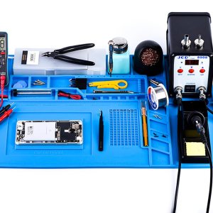 Estera de soldadura de aislamiento de silicona Kit de trabajo de reparación de almohadilla de soldadura magnética resistente al calor para soldadura Estera de soldadura de aislamiento de silicona Kit de trabajo de reparación de almohadilla de soldadura magnética resistente al calor para soldadura