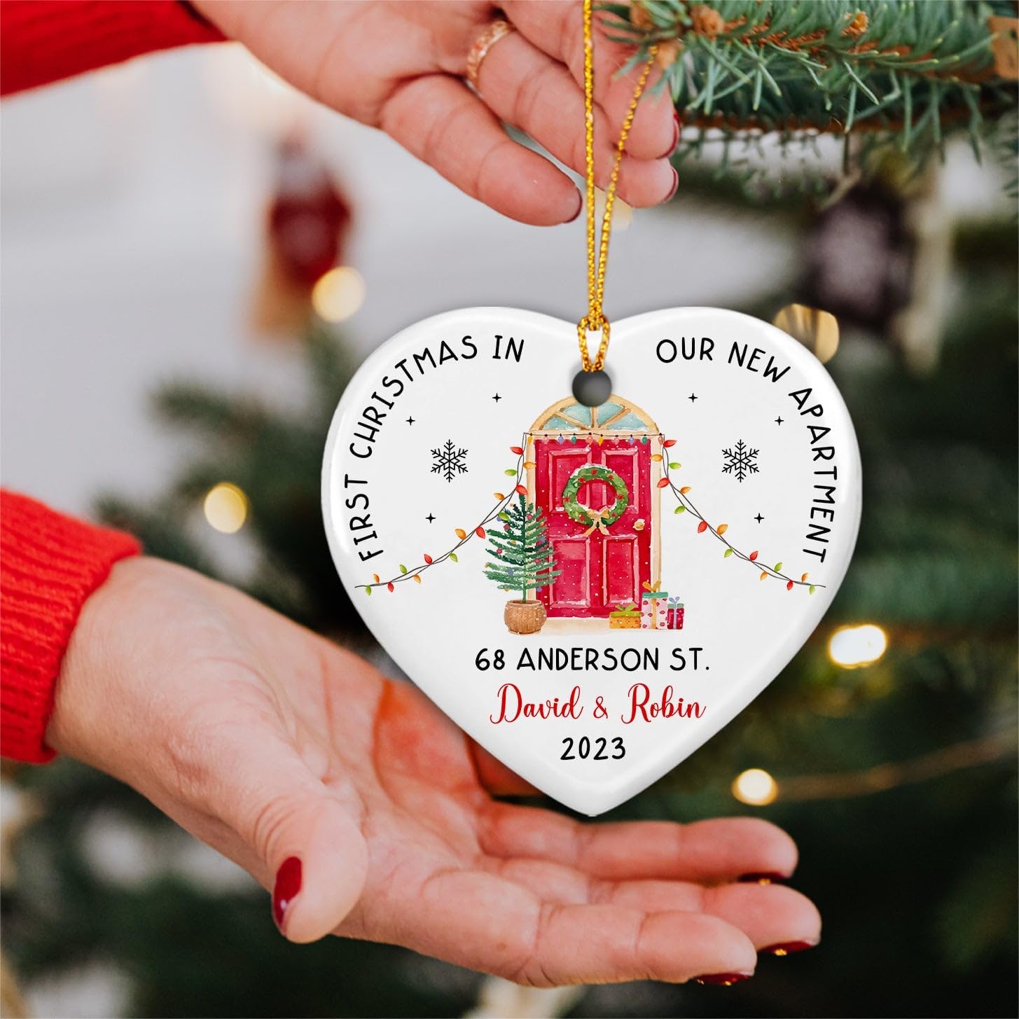 Adorno personalizado para la primera Navidad en nuestro nuevo apartamento 2024, 2024, 2024, adorno de nuestro primer apartamento, regalos para
