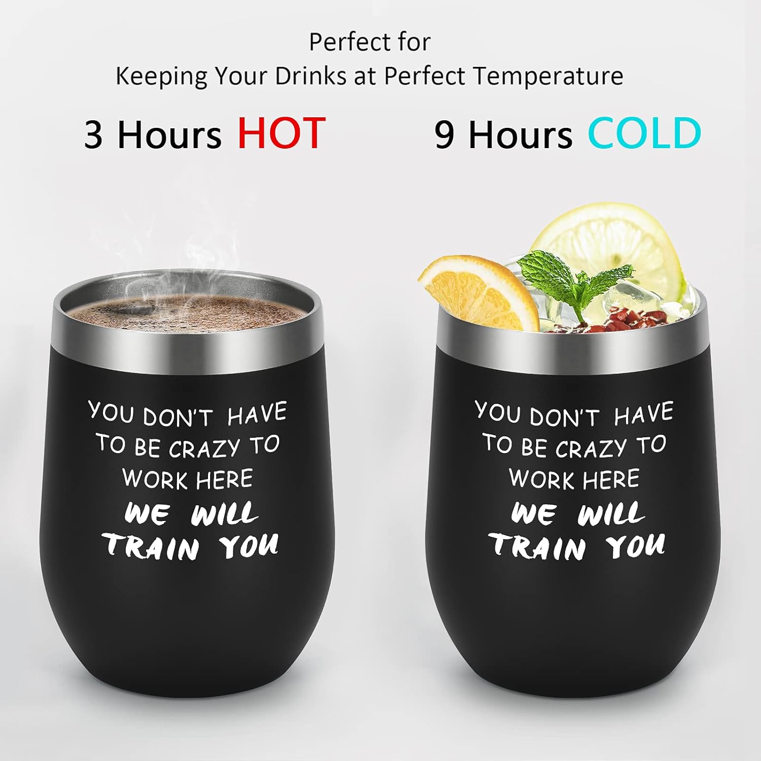 Vaso de vino con tapa con aislamiento de acero inoxidable de 12 onzas con tapa, regalo para el día del jefe de jefe de jefe de jefe para hombres,
