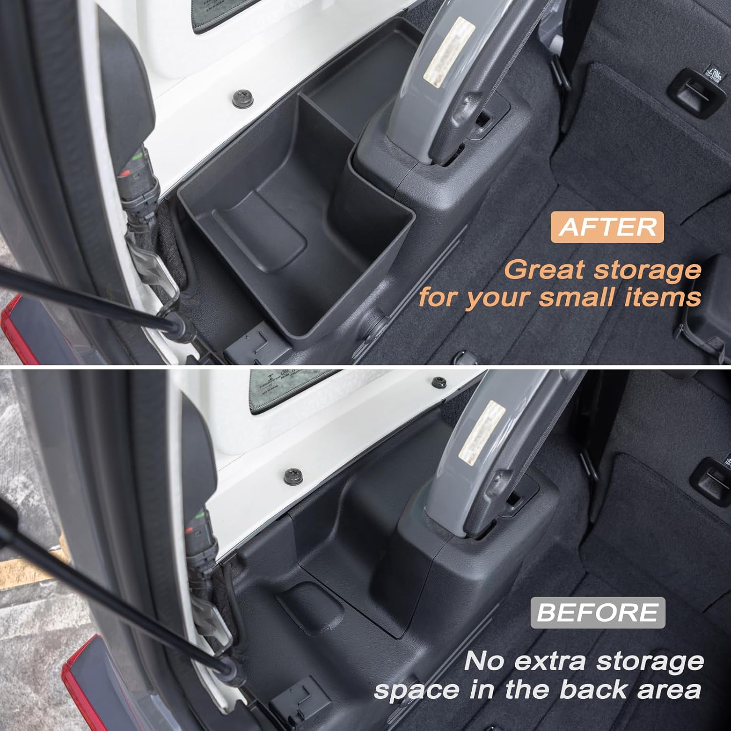 Bandeja organizadora de maletero trasero compatible con Jeep Wrangler JL JLU 2018-2022 2023, accesorios de 24 puertas, maletero trasero,