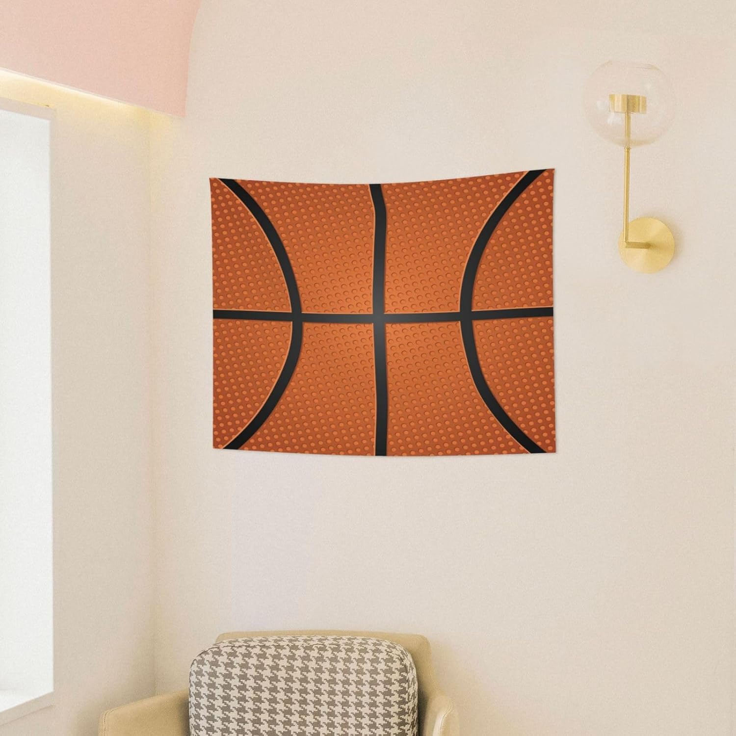 Fiephvsa Tapiz suave con estampado de baloncesto, tapices para colgar en la pared, pintura, ropa de cama para dormitorio, pasillo, dormitorio, sala