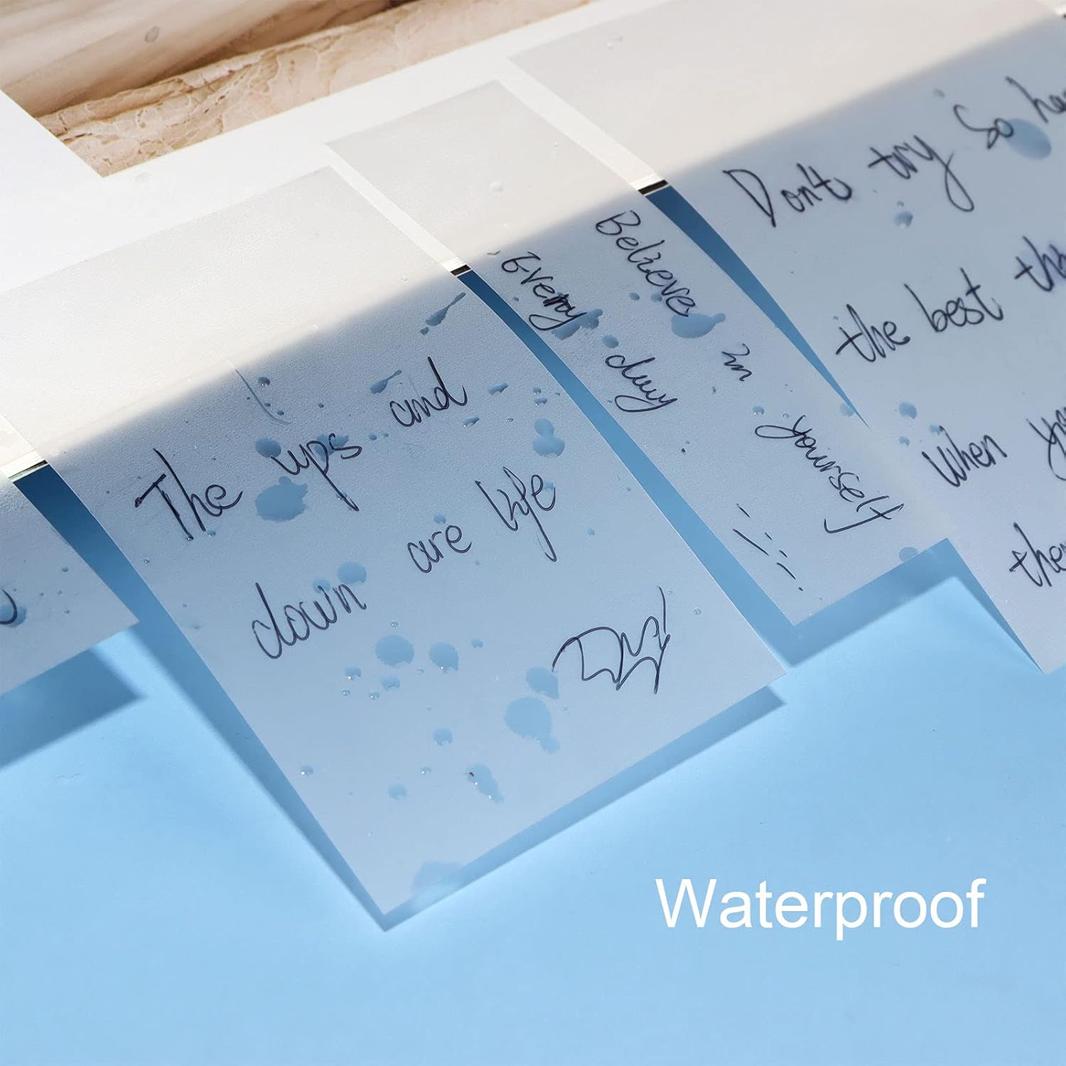 1000 hojas de notas adhesivas transparentes de 3 x 2 pulgadas, N, 3 x 1, impermeable, transparente, para recordatorio, notas de índice para anotar