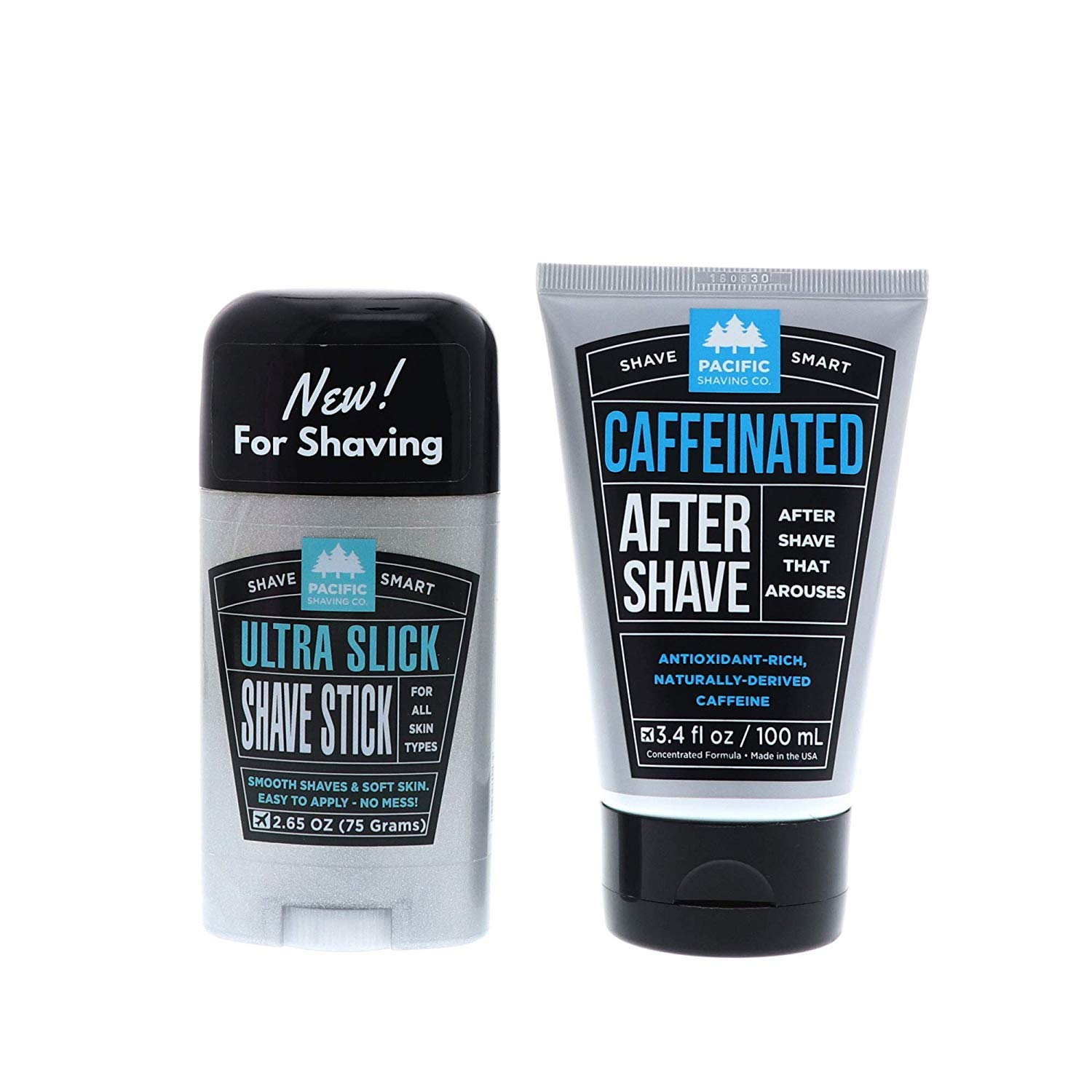 Pacific Shaving Company Barra de afeitado ultra resbaladiza fácil de aplicar, sin ensuciar, afeitadas suaves y piel suave, apta para TSA, todo tipo