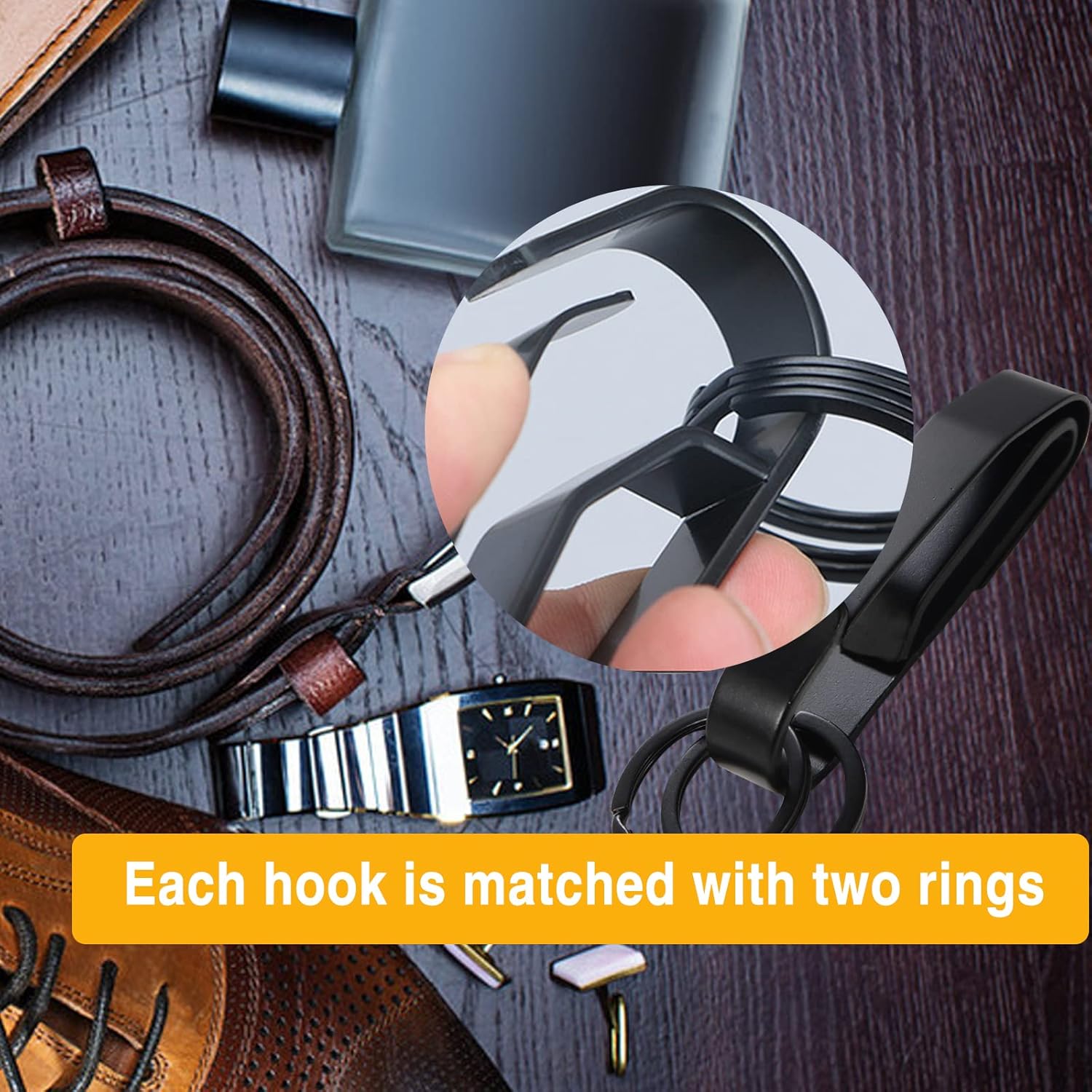 Tactical Stealth Key Ring Holder Special for Police and Fire Agencies Duty Belt, Double Side Quick Release Key Holder with Detachable Keyring – 2