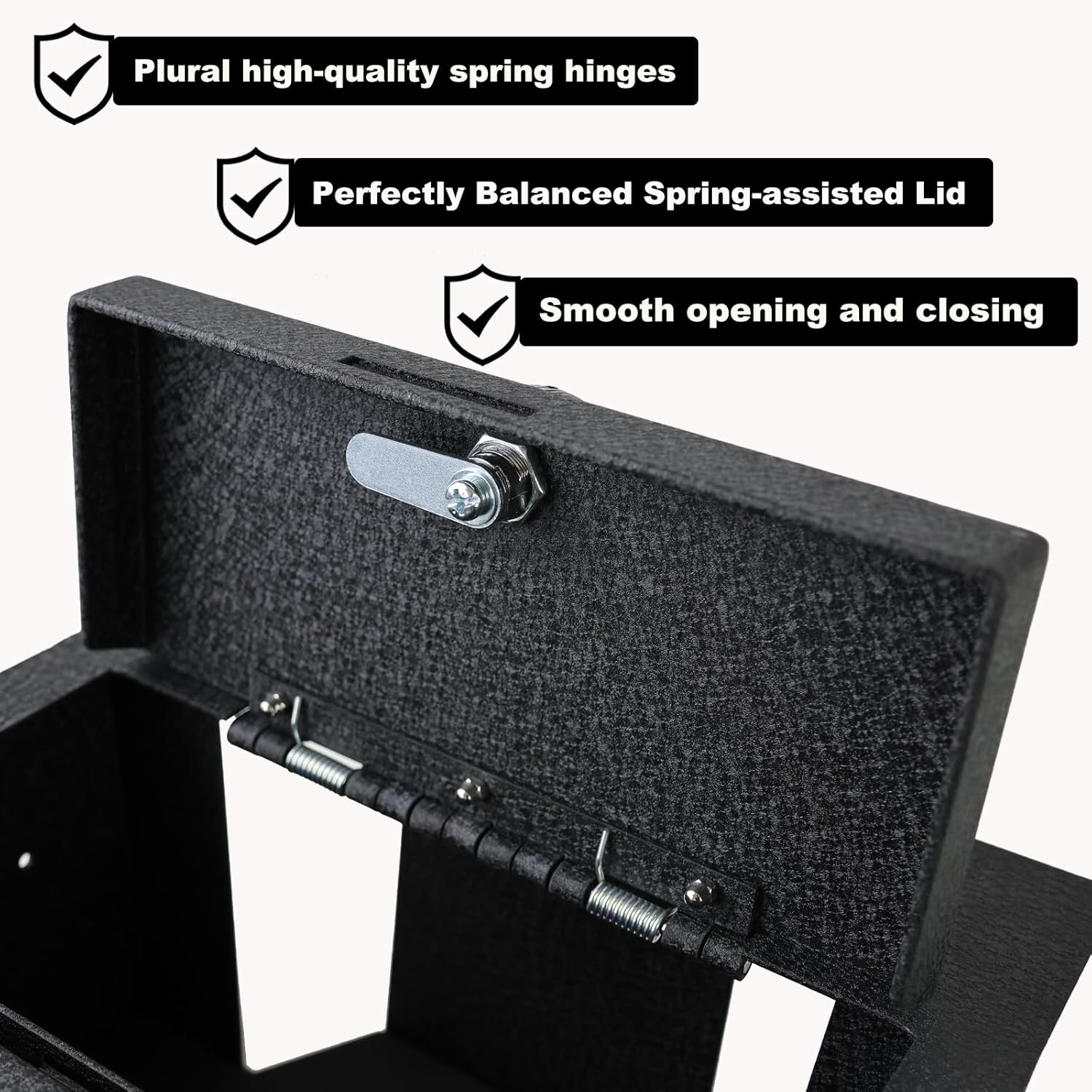 Caja de seguridad para consola central  Caja de seguridad para pistola de consola KEREN compatible con Dodge Ram 1500 2500 3500 y 2019 Dodge Ram