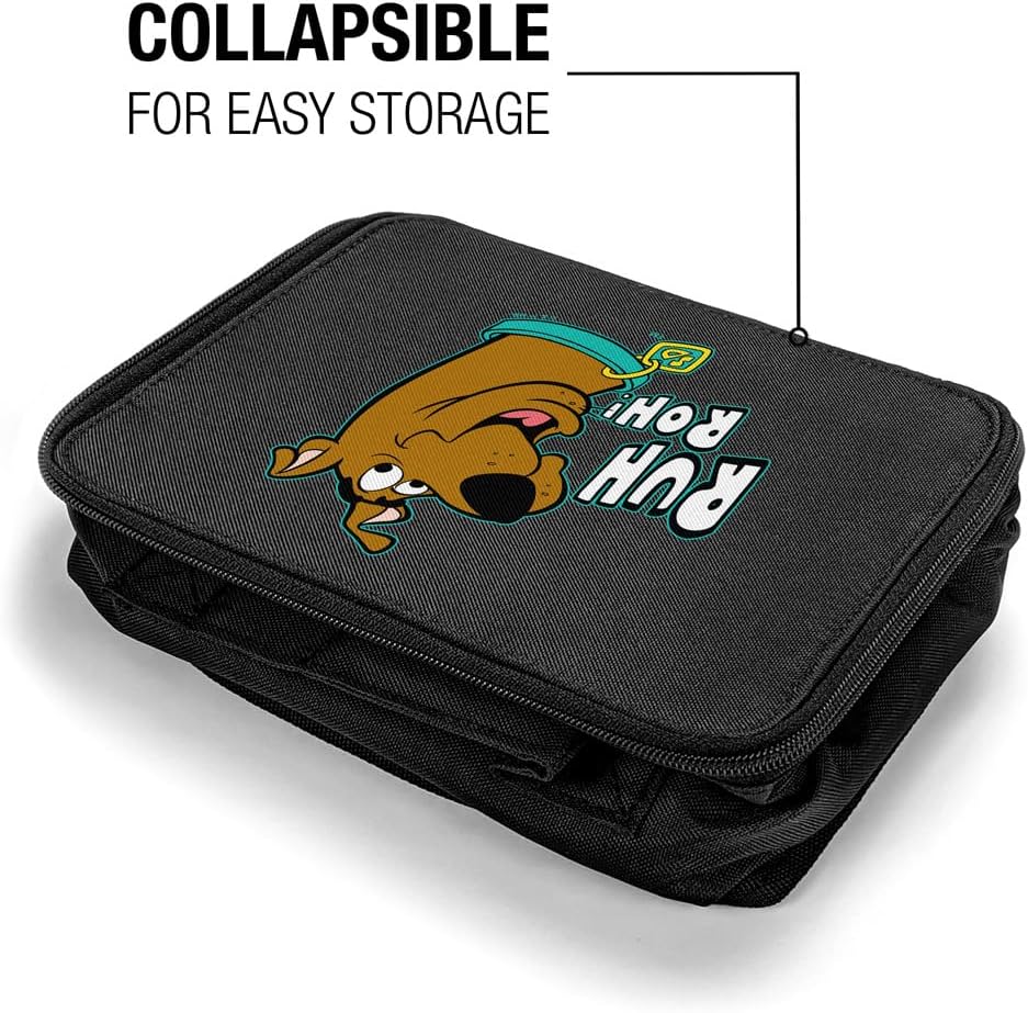 LOGOVISION Scooby Doo! Ruh Roh – Lonchera con aislamiento de lados suaves, bolsa de almuerzo reutilizable para trabajo escolar, oficina, sin BPA