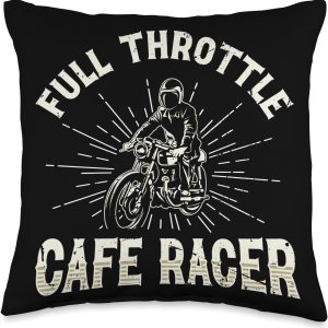 Vintage Cafe Racer Shirts & Cafe Motorcycle Gifts Full Throttle-Vintage Cafe Racer Throw Pillow, 16×16, Multicolor Vintage Cafe Racer Shirts & Cafe Motorcycle Gifts Full Throttle-Vintage Cafe Racer Throw Pillow, 16×16, Multicolor
