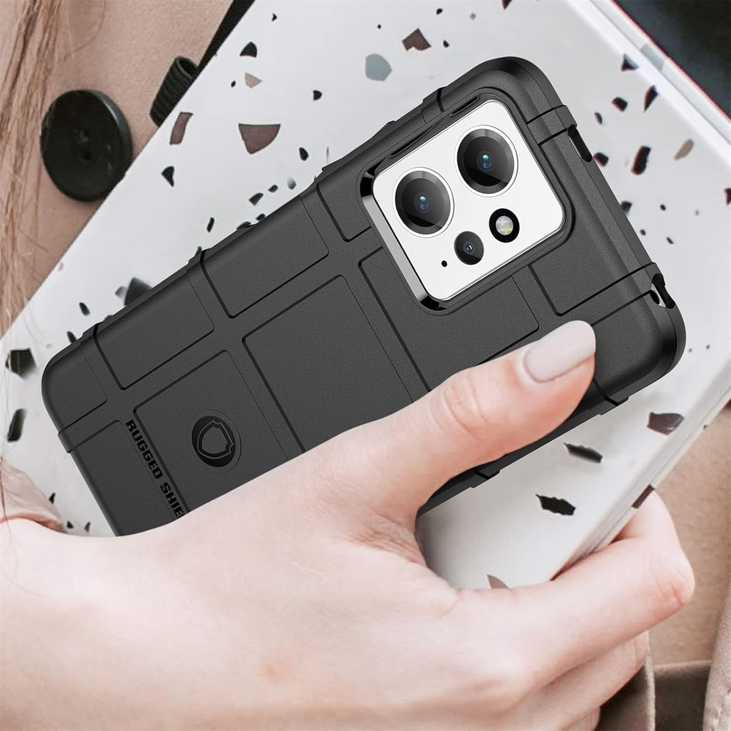 Ysnzaq Funda resistente duradera de grado militar para Xiaomi Redmi Note 12 4G (no 5G), ultra delgada TPU suave a prueba de golpes Funda protectora
