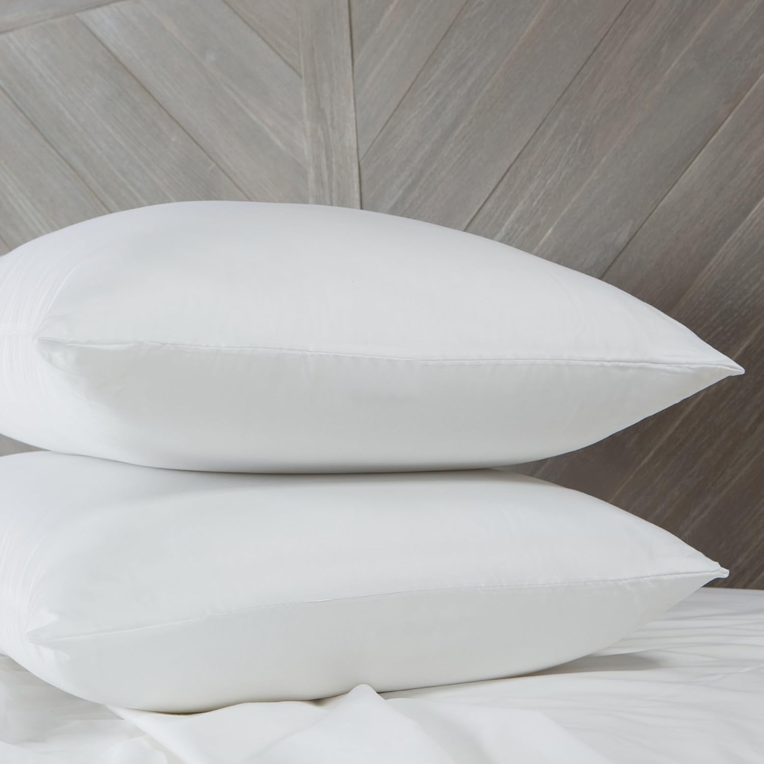 BioPEDIC CoolMax Lujosa almohada de cama de 400 hilos, paquete de 2 unidades, estándarQueen, color blanco