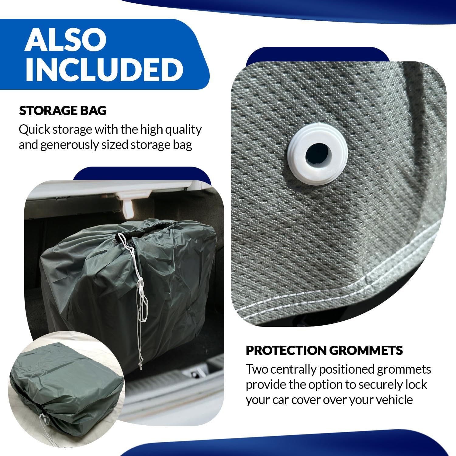 Tuningpros CC-DA02 – Funda impermeable para coche (tela no tejida), color gris