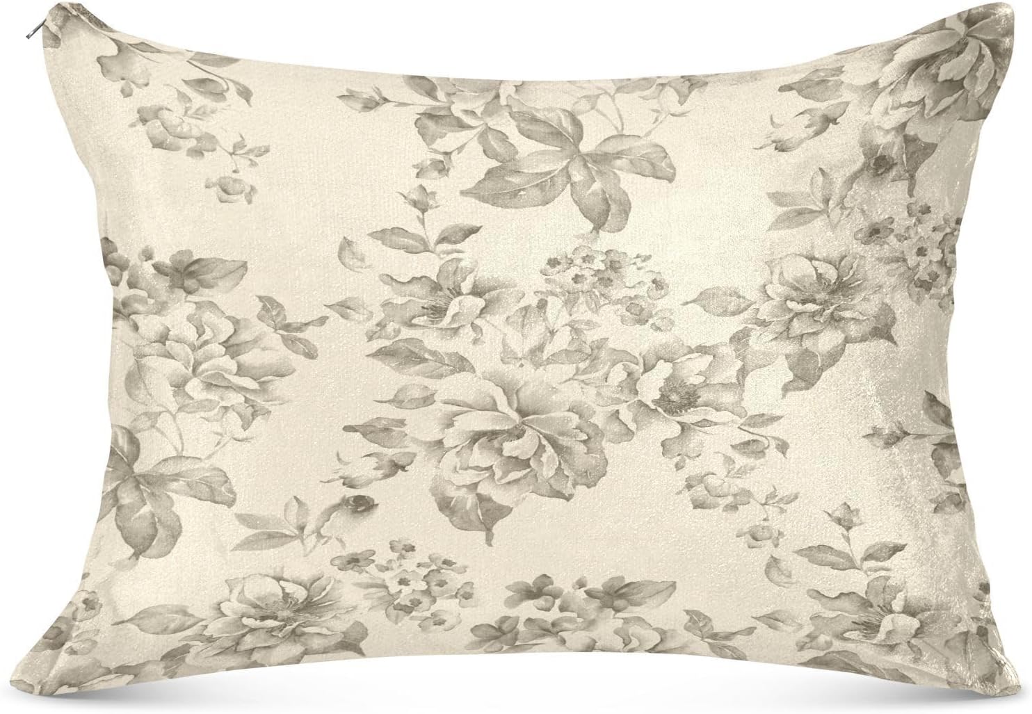 Fundas de almohada de felpa de flores de colores claros, fundas de almohada de lujo súper suaves y acogedoras con cierre de cremallera, tamaño