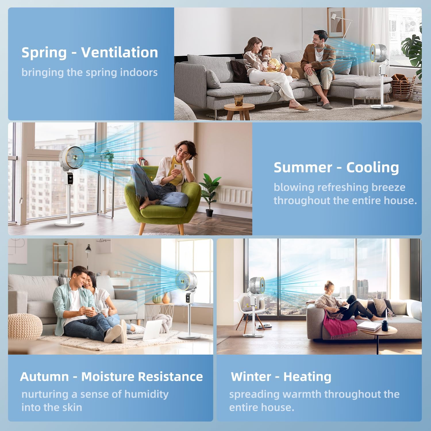 Ventilador de pie para dormitorio, ventilador de 36.8 pulgadas para dormitorio, ventiladores de piso de 36-60 dB para dormitorio en casa,