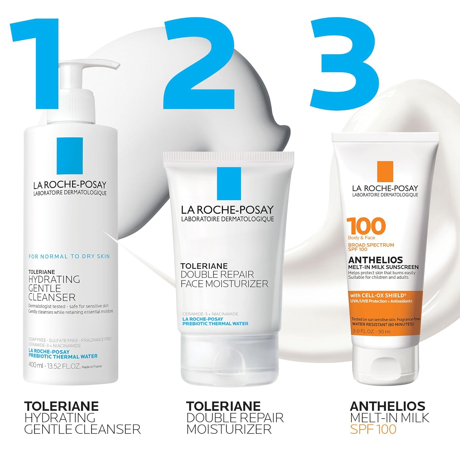 La Roche-Posay Anthelios Melt-In Milk Protector solar SPF 100  Protector solar para cuerpo y cara  SPF de amplio espectro + antioxidantes  Loción de