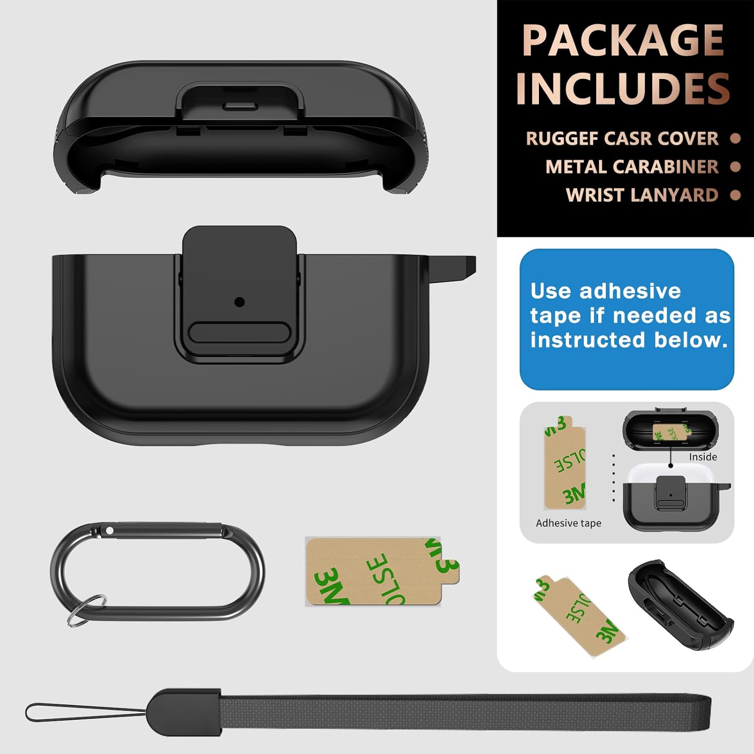 Funda para AirPods Pro de 2 generación con cerradura, lista para MagSafe, compatible con Airpods Pro de 21 generación (20222019), serie de textura