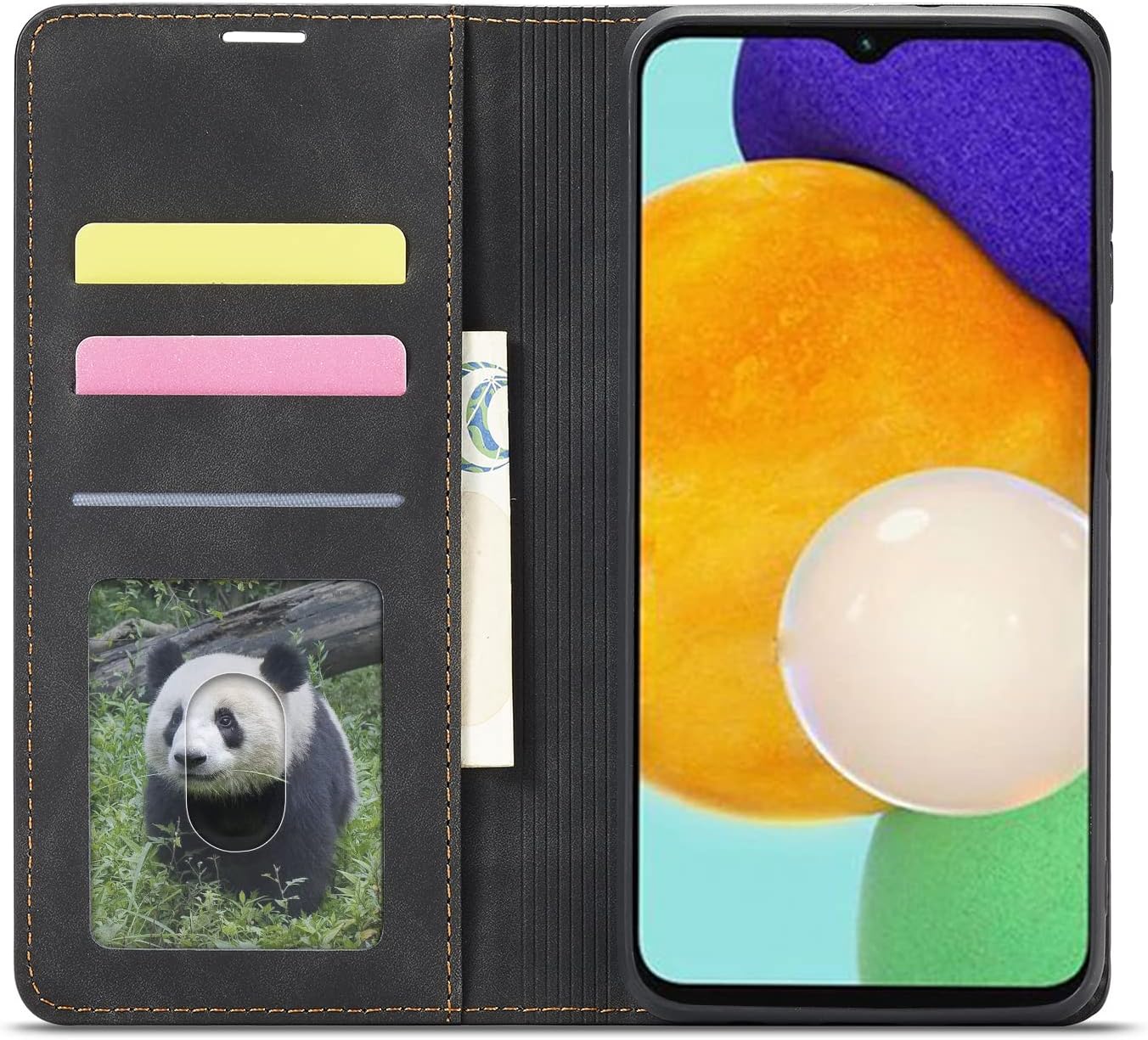 EYZUTAK Funda de cuero PU premium para Samsung Galaxy A54 5G, cierre magnético, funda protectora con función atril, ranura para tarjeta en efectivo,