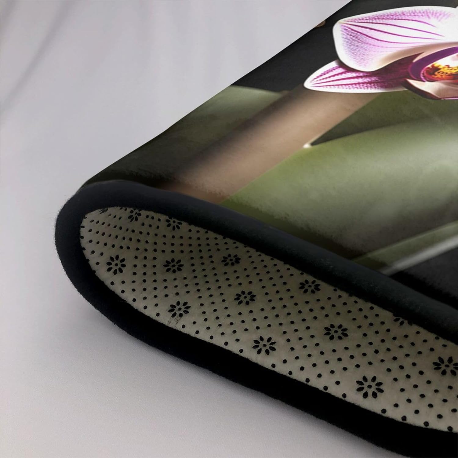 Alfombra con patrón de orquídea Bell para dormitorio, suave antideslizante, tapete impreso grande para interiores exteriores, 60 x 39 pulgadas