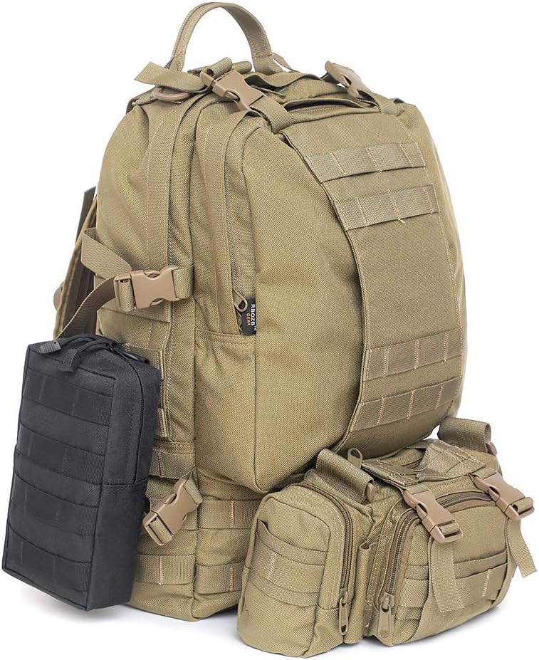 Tacticool Paquete de 2 bolsas Molle – Bolsa táctica compacta resistente al agua EDC