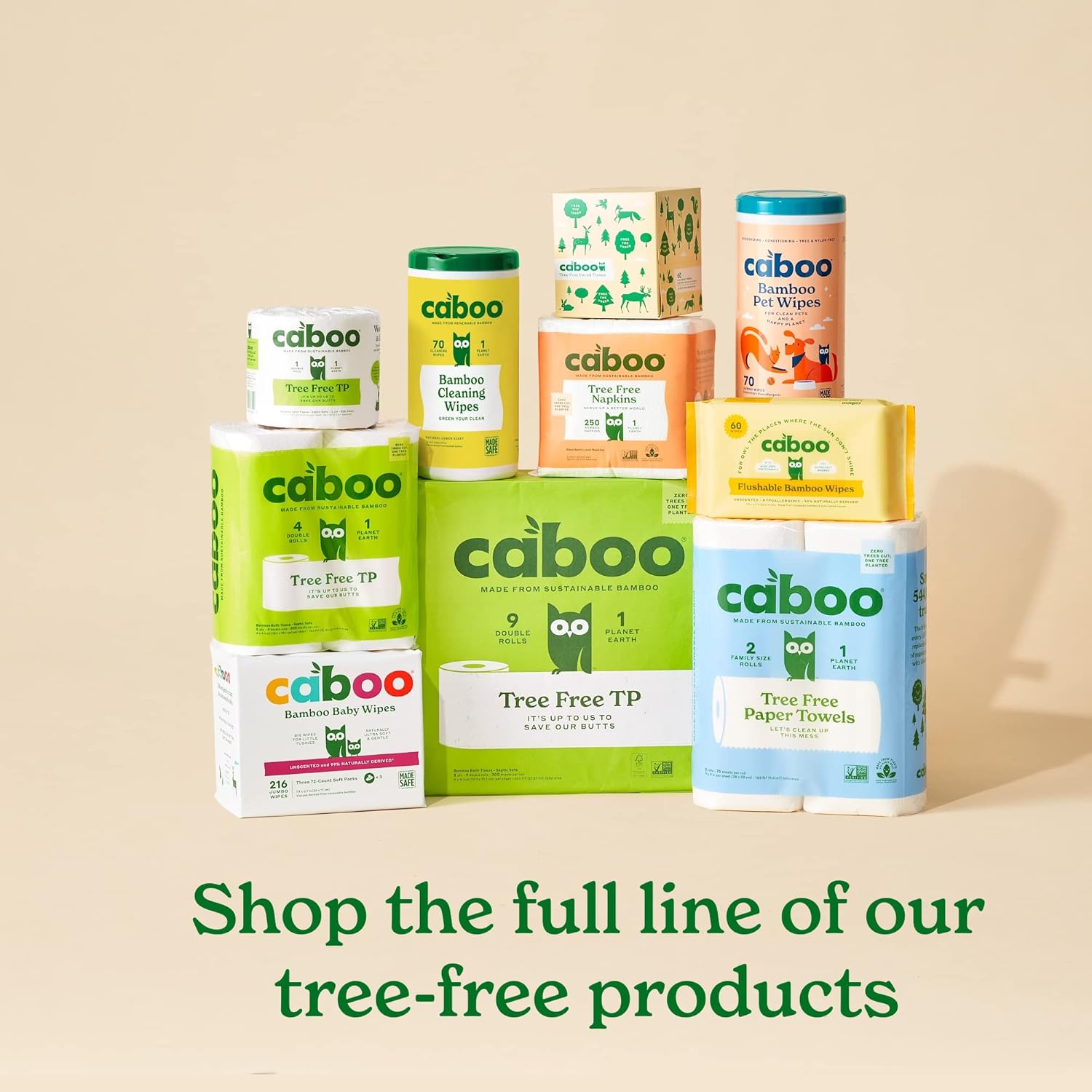 Caboo Papel higiénico de bambú, rollos de papel higiénico envueltos individualmente, sin árboles, papel higiénico ecológico, rollo grande con 550