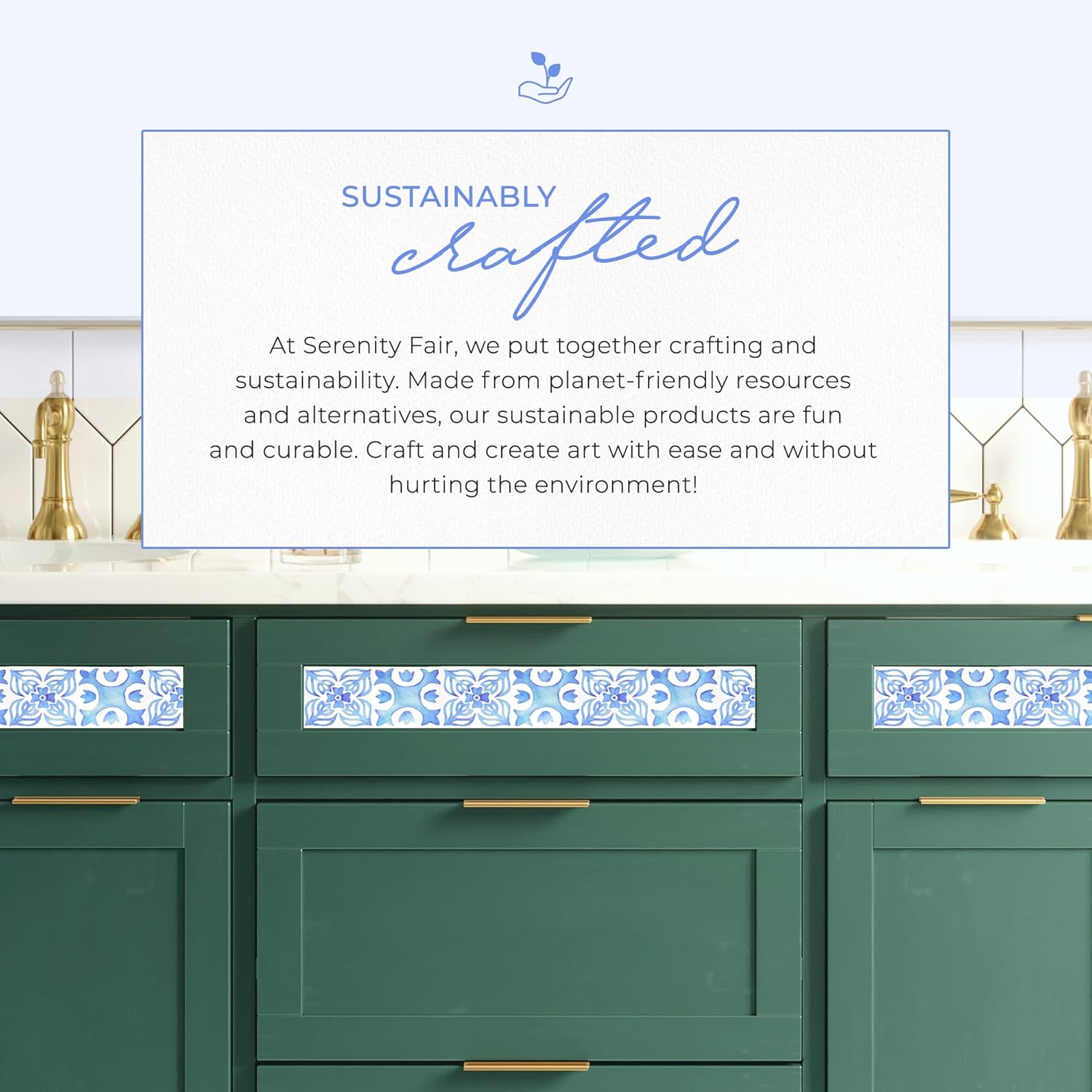 Serenity Fair – Cinta Washi con patrón de azulejos italianos, cinta adhesiva washi decorativa de inspiración marroquí azul y blanca reposicionable,