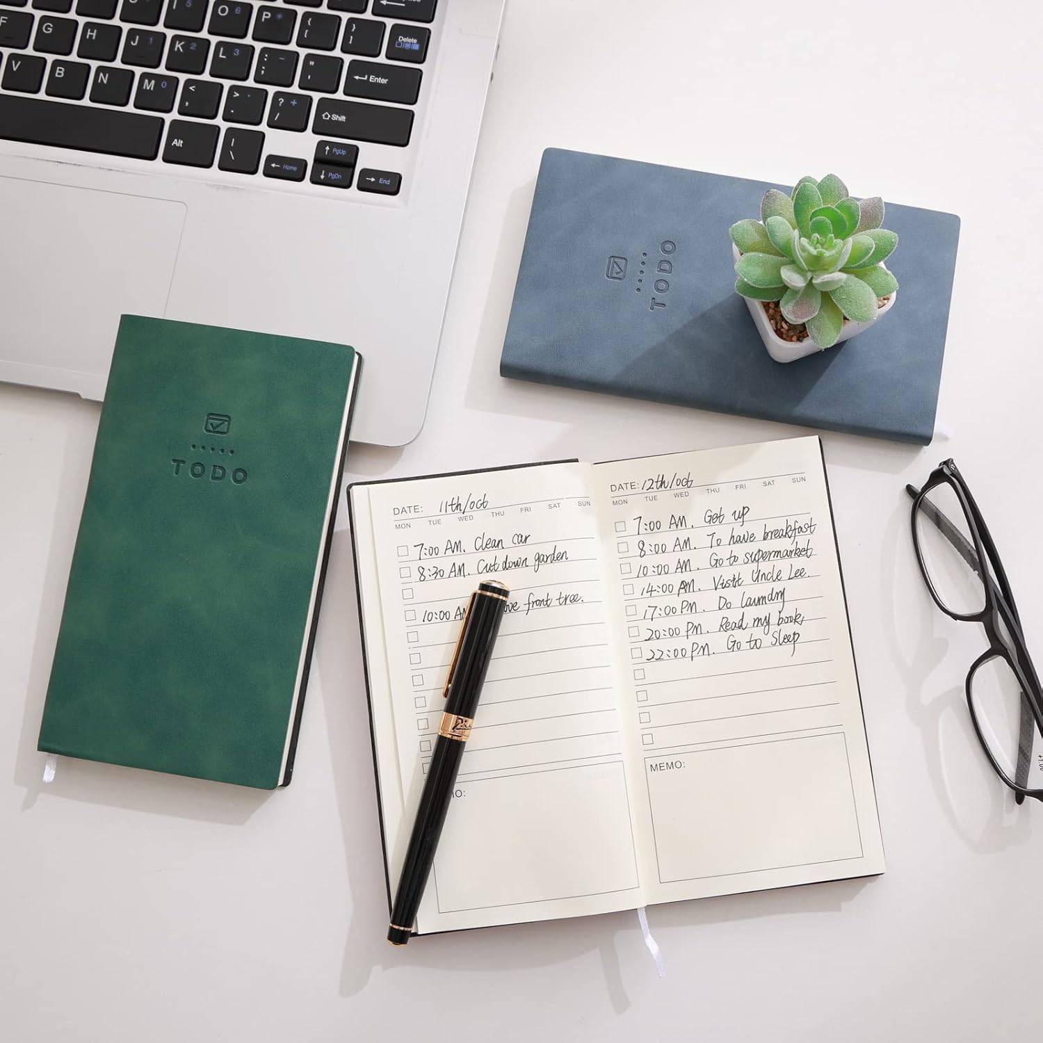 Cuaderno de 196 páginas para lista de tareas diarias, bloc de notas para bolsillo de trabajo, lista de tareas pendientes sin fecha, agenda diaria