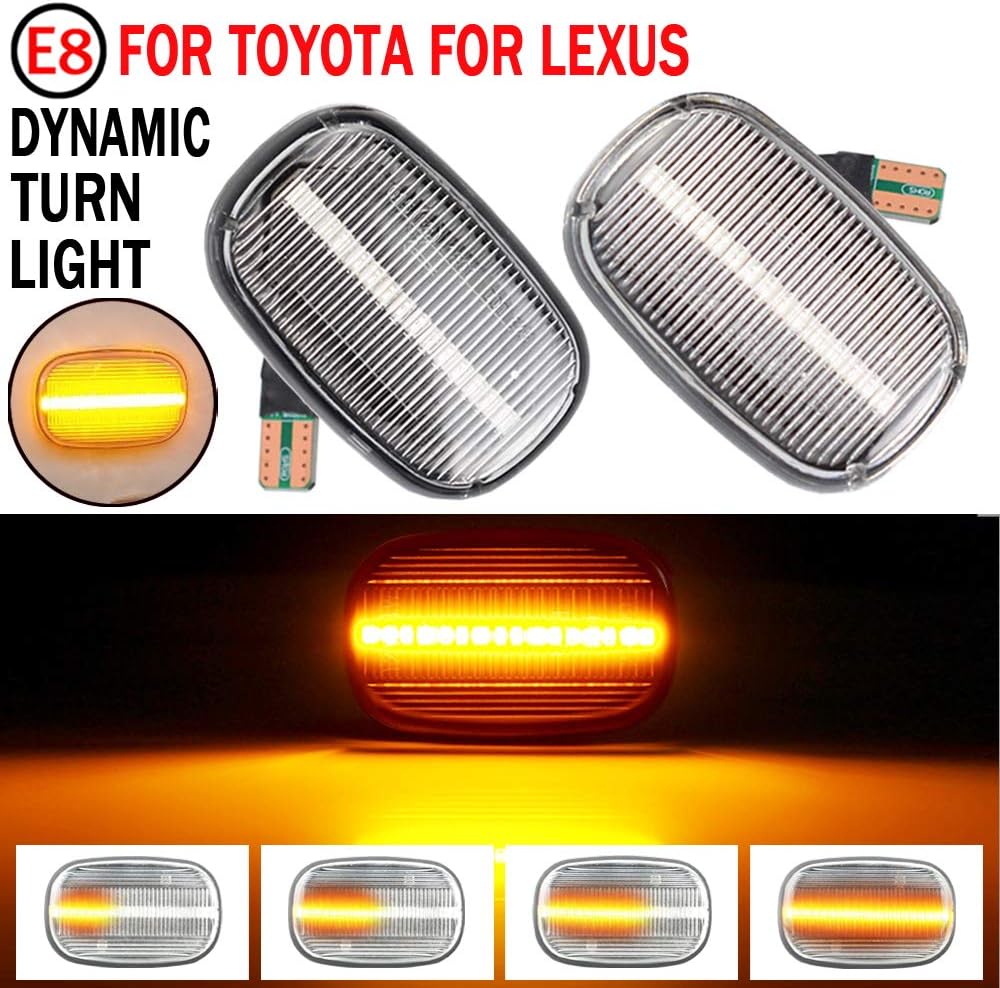 Luz LED de marcador lateral para guardabarros delantero, luz intermitente secuencial que fluye para To-yo-ta, Corolla, Celica, Caldina, Camry,