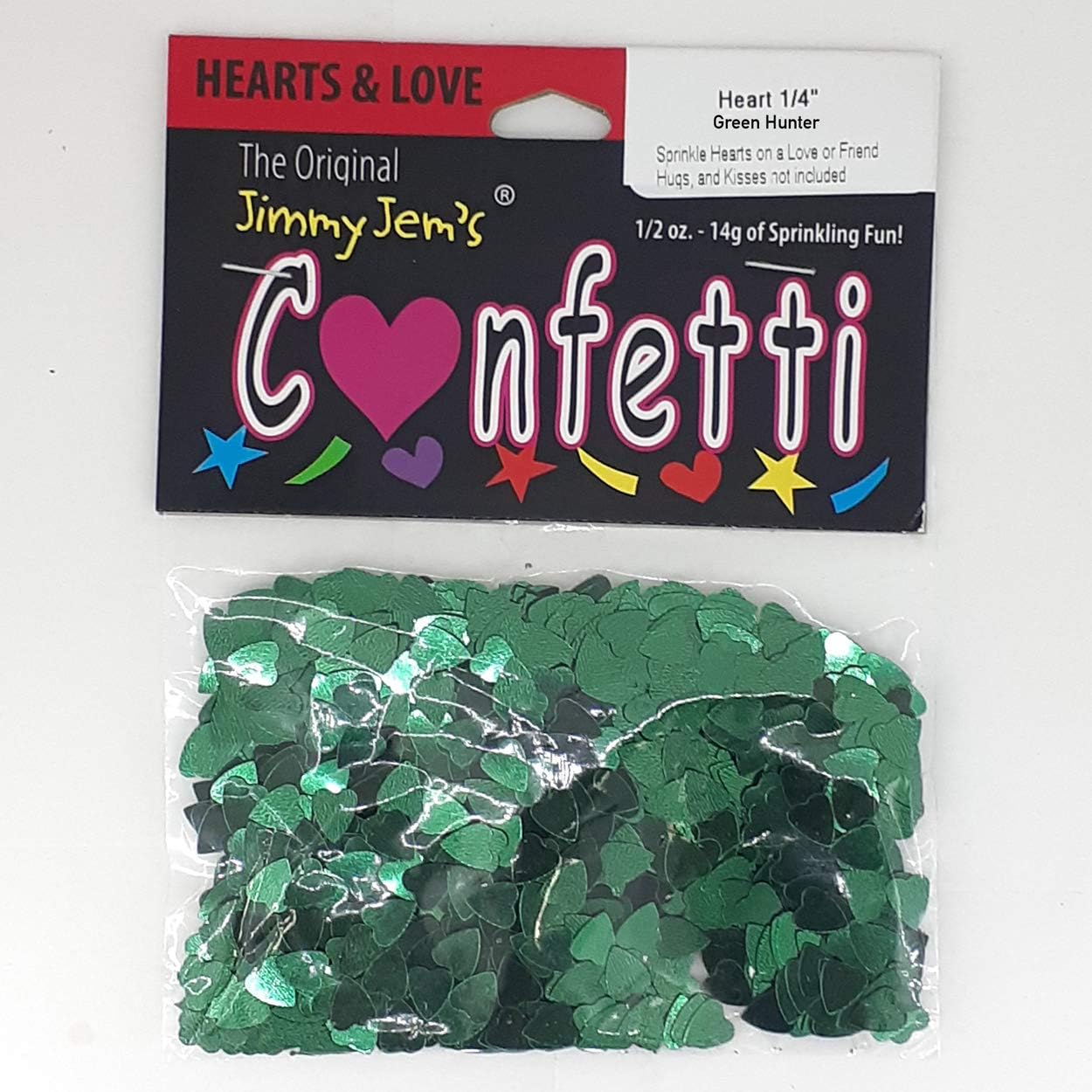 Confeti Corazón 14″ Green Hunter – Paquete al por menor #8533 QS0