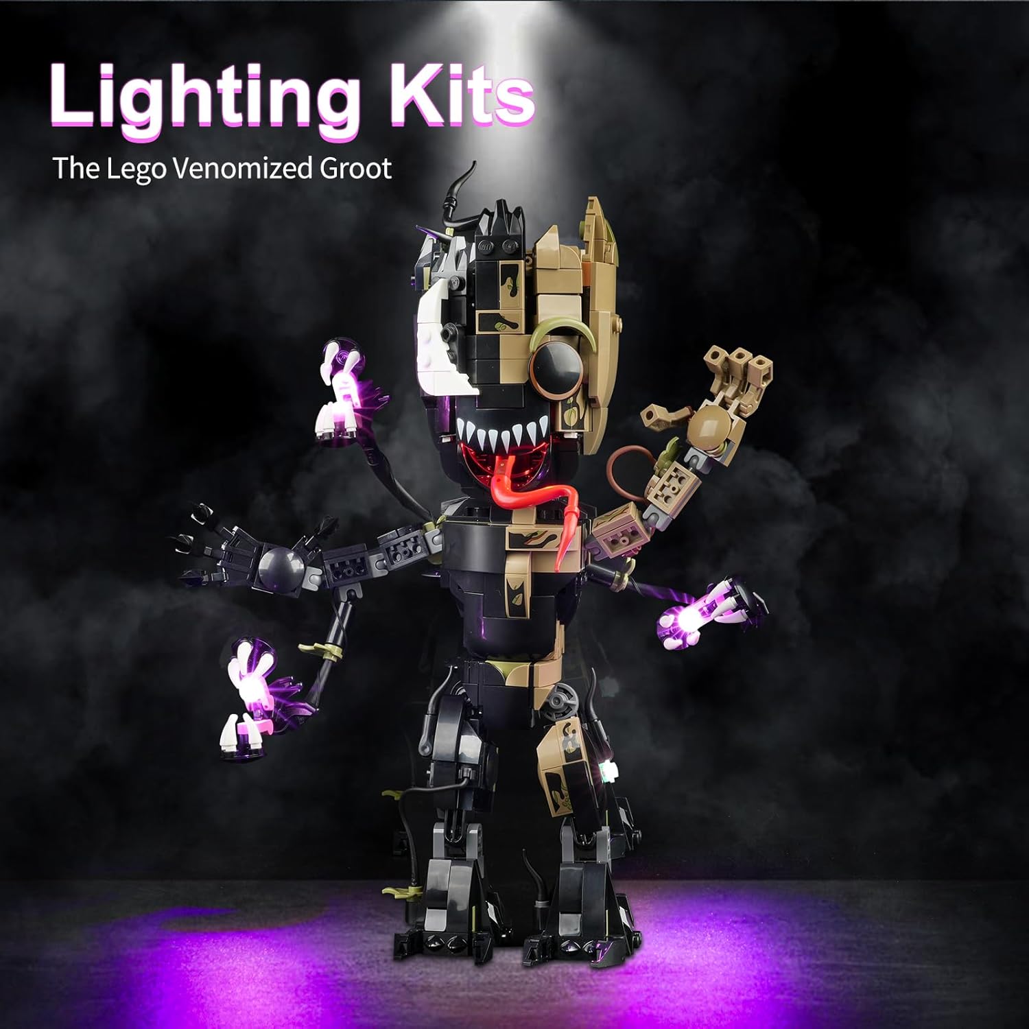 Kit de luz LED para Lego Marvel Venomized Groot 76249, kit de iluminación creativa compatible con Lego 76249 (solo luces, sin juego de Lego)
