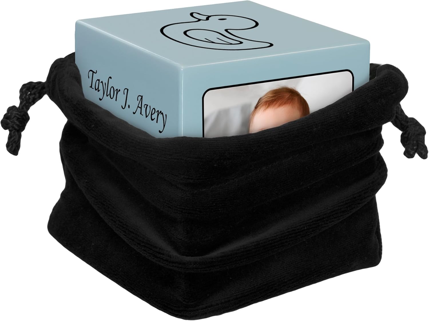 Stonewood – Urna de cremación fotográfica personalizada para cenizas infantiles, urna de cremación de madera compuesta para cenizas de niños,