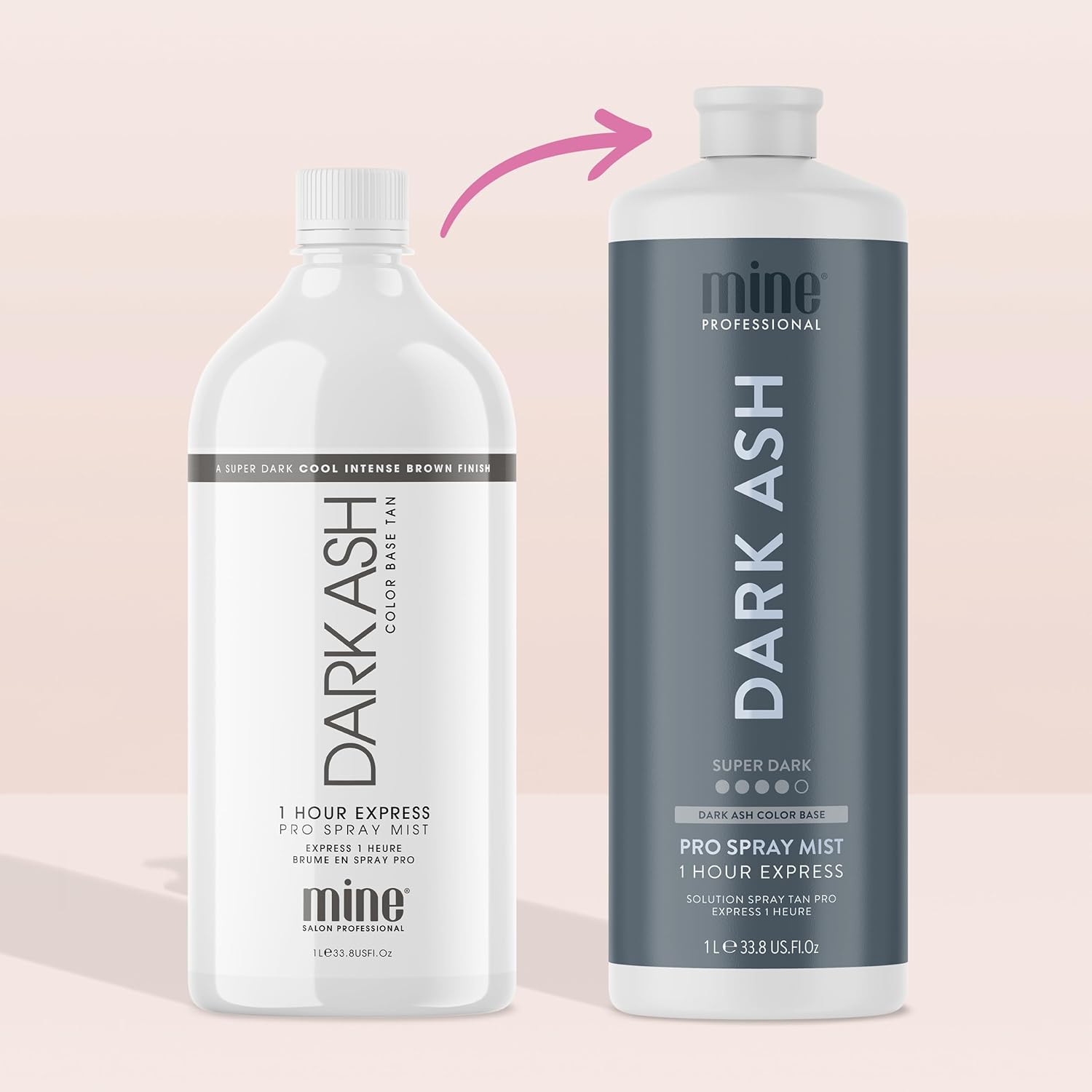 MineTan – Solución de bronceado en aerosol  Solución de bronceado sin sol de ceniza oscura, para un acabado fresco e intenso marrón súper oscuro,
