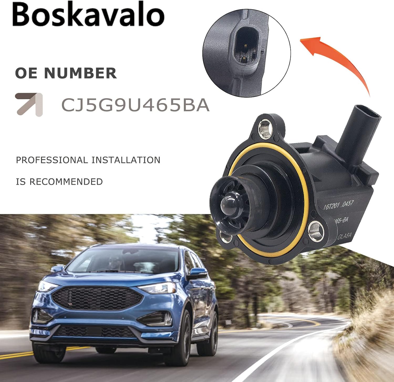 Válvula electromagnética CJ5Z-9U465-A CJ5G-9U465-BA para Ford Fusion Escape Edge ExplorerLincoln MKC MKX MKZ Turbocompresor Intercooler-válvula de