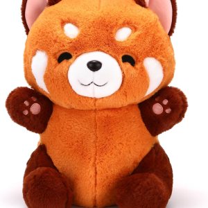 Peluche de panda rojo, lindo panda rojo, regalo para novia, cumpleaños, cumpleaños de 13.7 pulgadas, panda rojo Peluche de panda rojo, lindo panda rojo, regalo para novia, cumpleaños, cumpleaños de 13.7 pulgadas, panda rojo