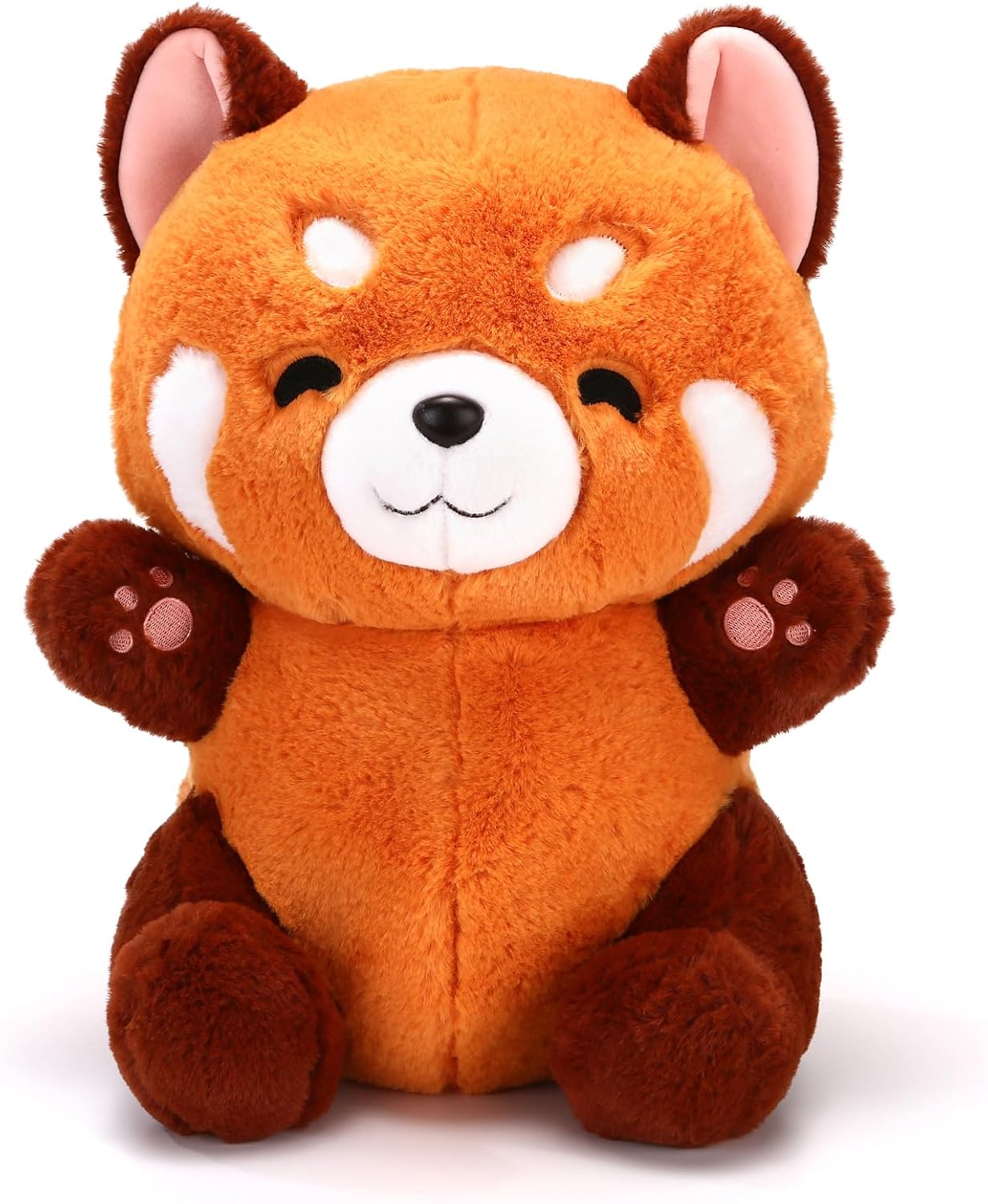 Peluche de panda rojo, lindo panda rojo, regalo para novia, cumpleaños, cumpleaños de 13.7 pulgadas, panda rojo