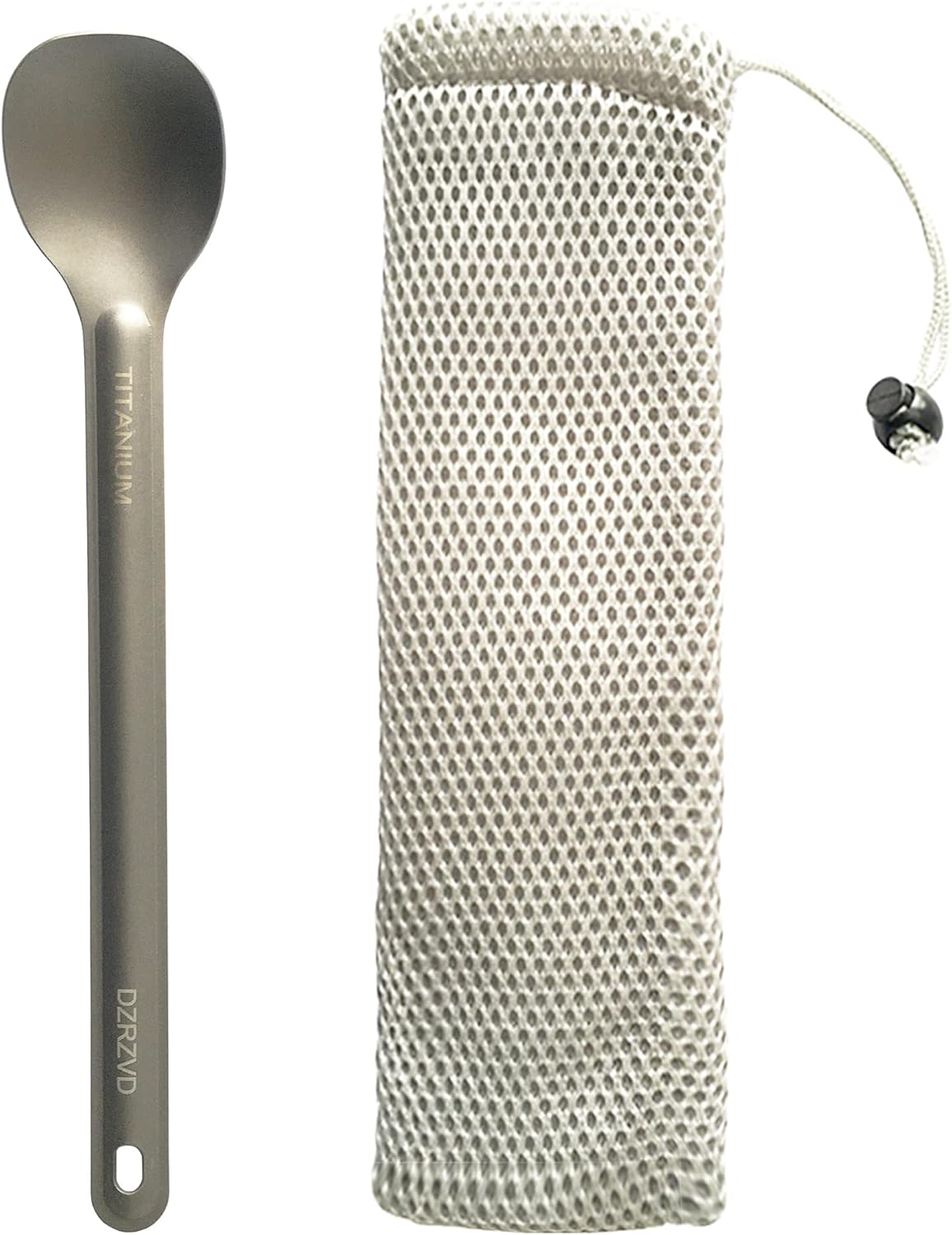 Titanium Long Handel Spork and Spoon, Camping Spork and Spoon, Soup Spoon, Eco-Friendly Coffee Spoon, Portable Travel Camping Utensils