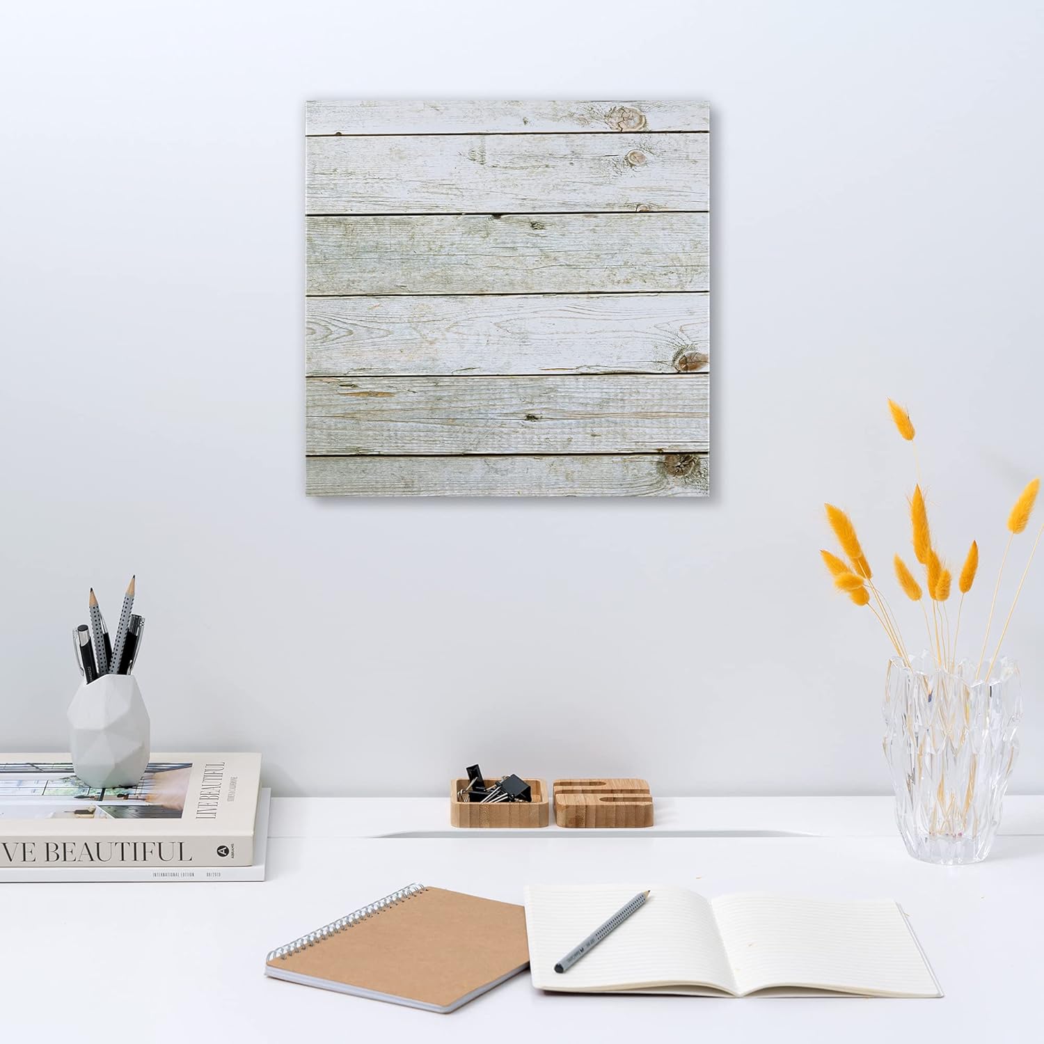 Navaris Pizarra magnética de borrado en seco, pizarra blanca decorativa de 13 x 13 pulgadas para pared con diseño, incluye 5 imanes y marcador –