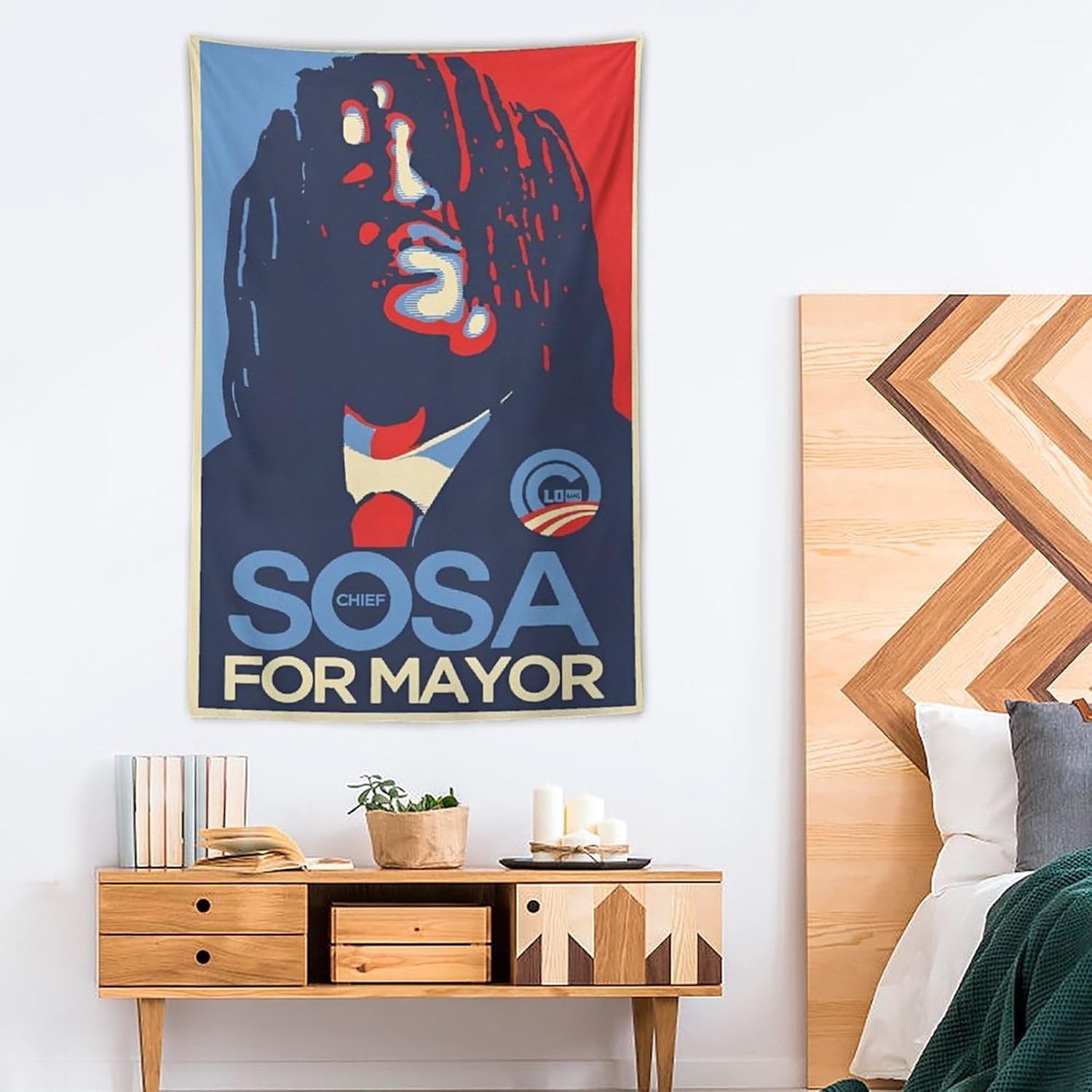 NOsawa Tapiz de rapero cantante para dormitorio, jefe, decoración del hogar, álbum de pared, divertido póster colgante con imagen, impresión de sala