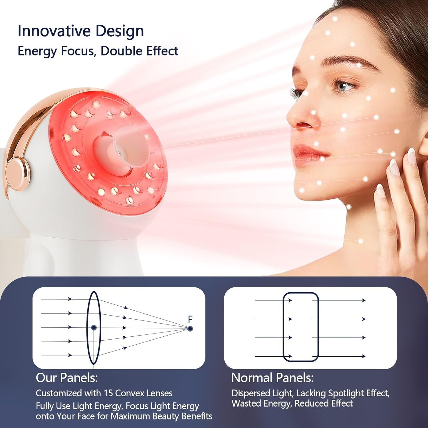 Nano Ionic 3 en 1 vapor facial de niebla caliente 12.8 fl oz, humidificador de limpieza facial profunda con luz LED para cara, rociador de sauna en