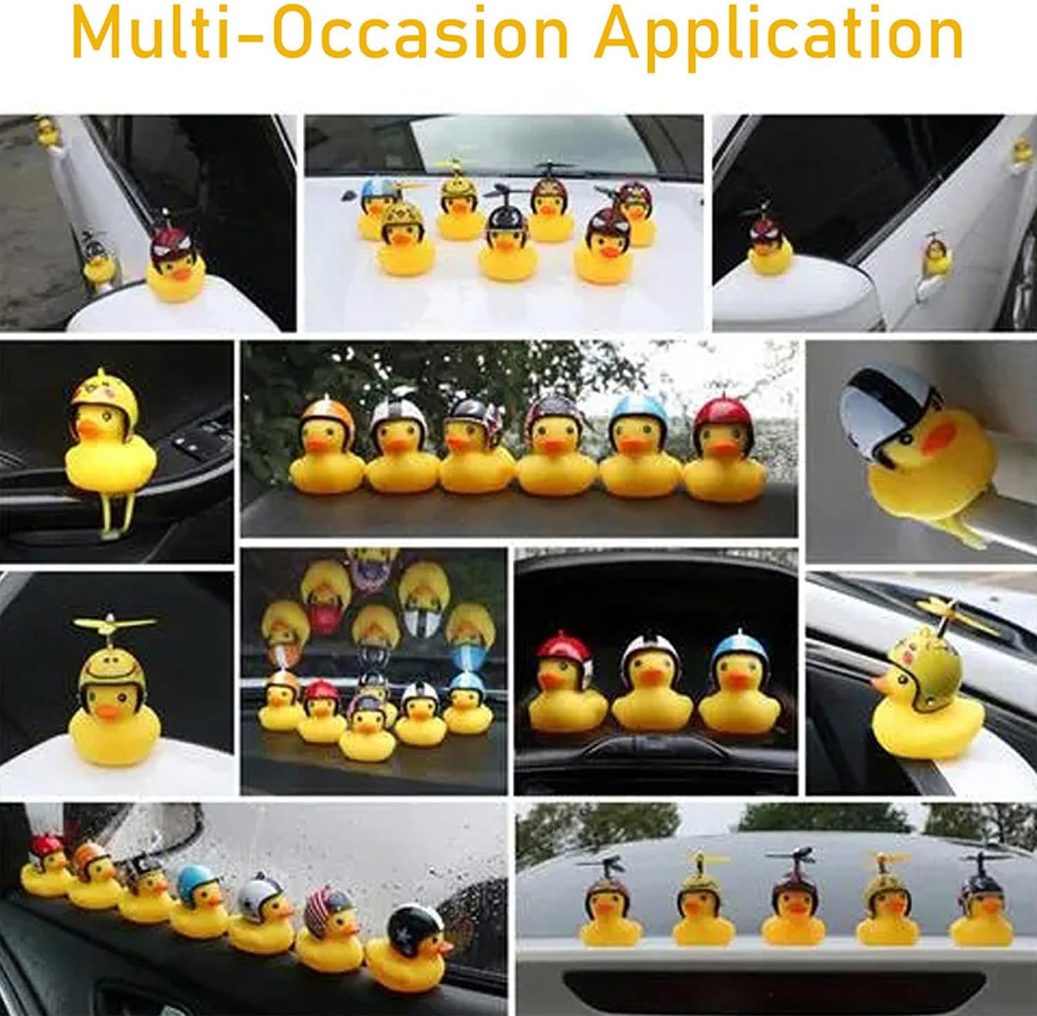 40 tapones de pato, soporte de pato de goma, soporte de pato de montaje fijo para patos, soporte para pato para Jeep Dash y pantalla fija, negro,