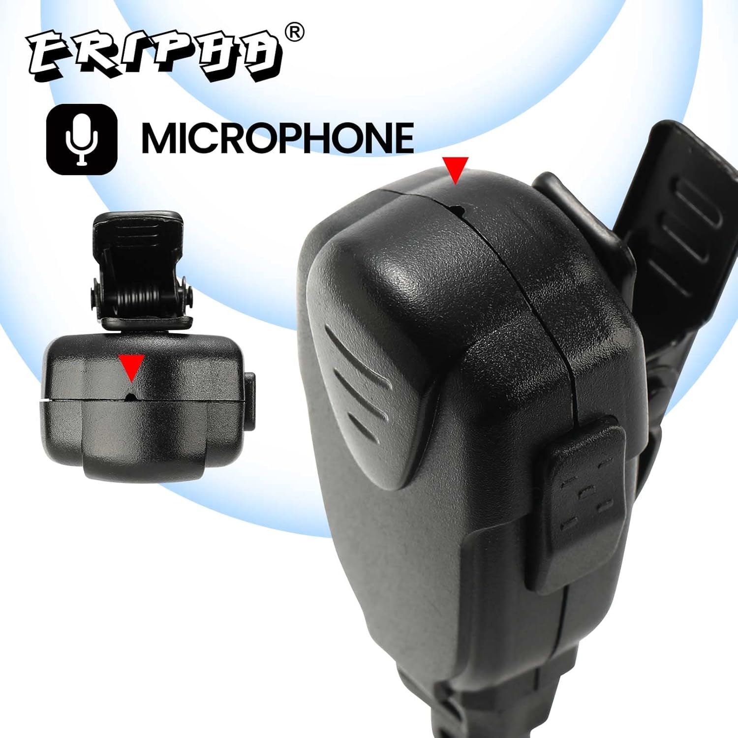 ERIPHA Auricular Walkie Talkie de 2 pines con micrófono PTT y tubo acústico de aire compatible con Motorola BPR40 CLS 1110 1410 VL50 RDM2070D