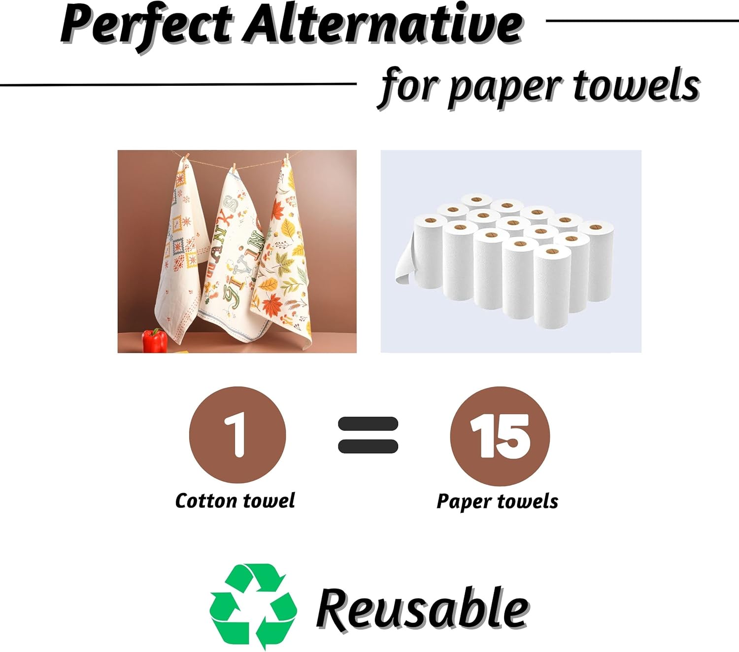 Folkulture – Juego de 3 toallas de cocina de otoño, 20 x 26 pulgadas, toallas de cocina con lazo para colgar, bonita toalla de mano de cocina para