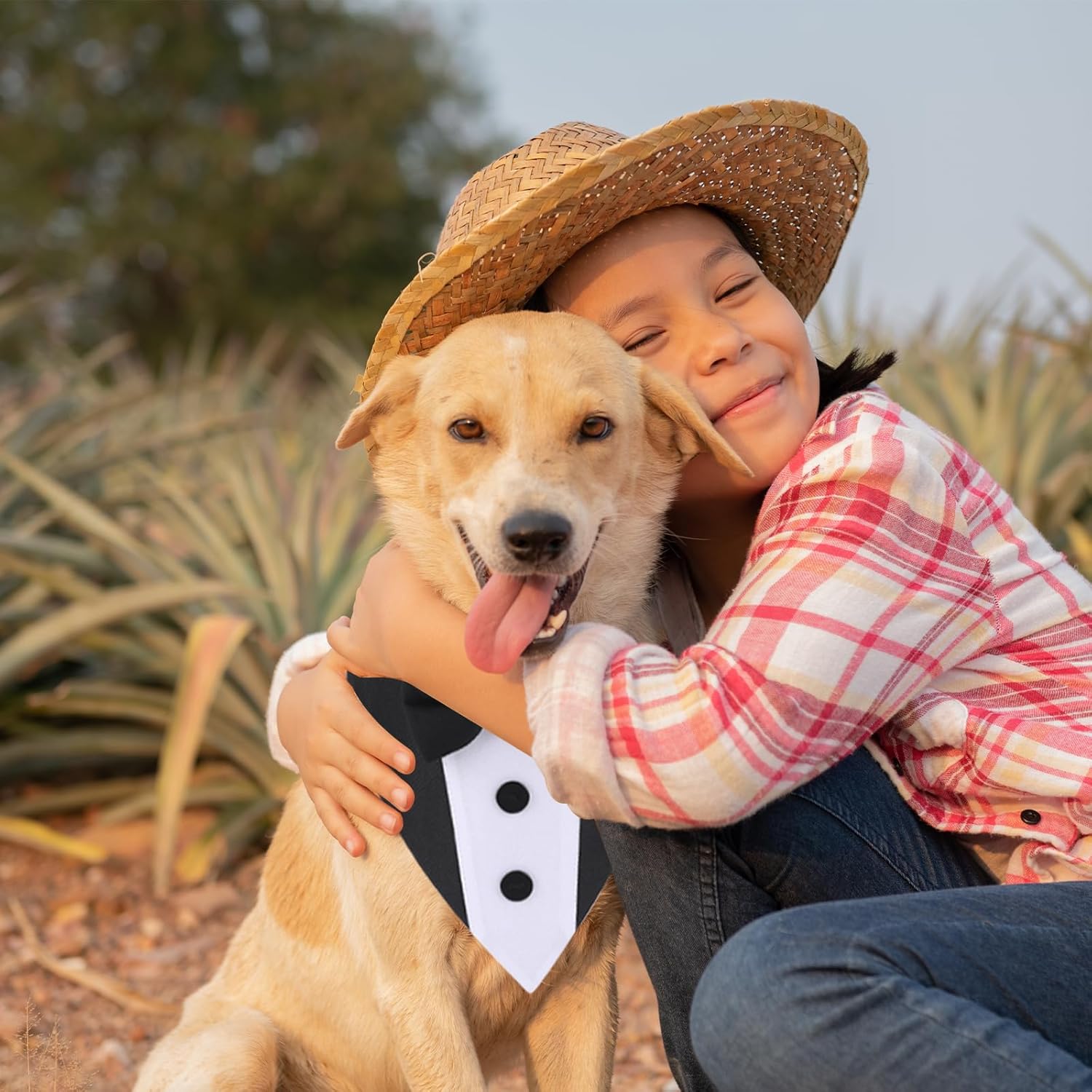 Esmoquin para perro, collar tipo bandana de boda con pajarita, traje de esmoquin ajustable para perro, disfraz formal de perro, esmoquin de fiesta