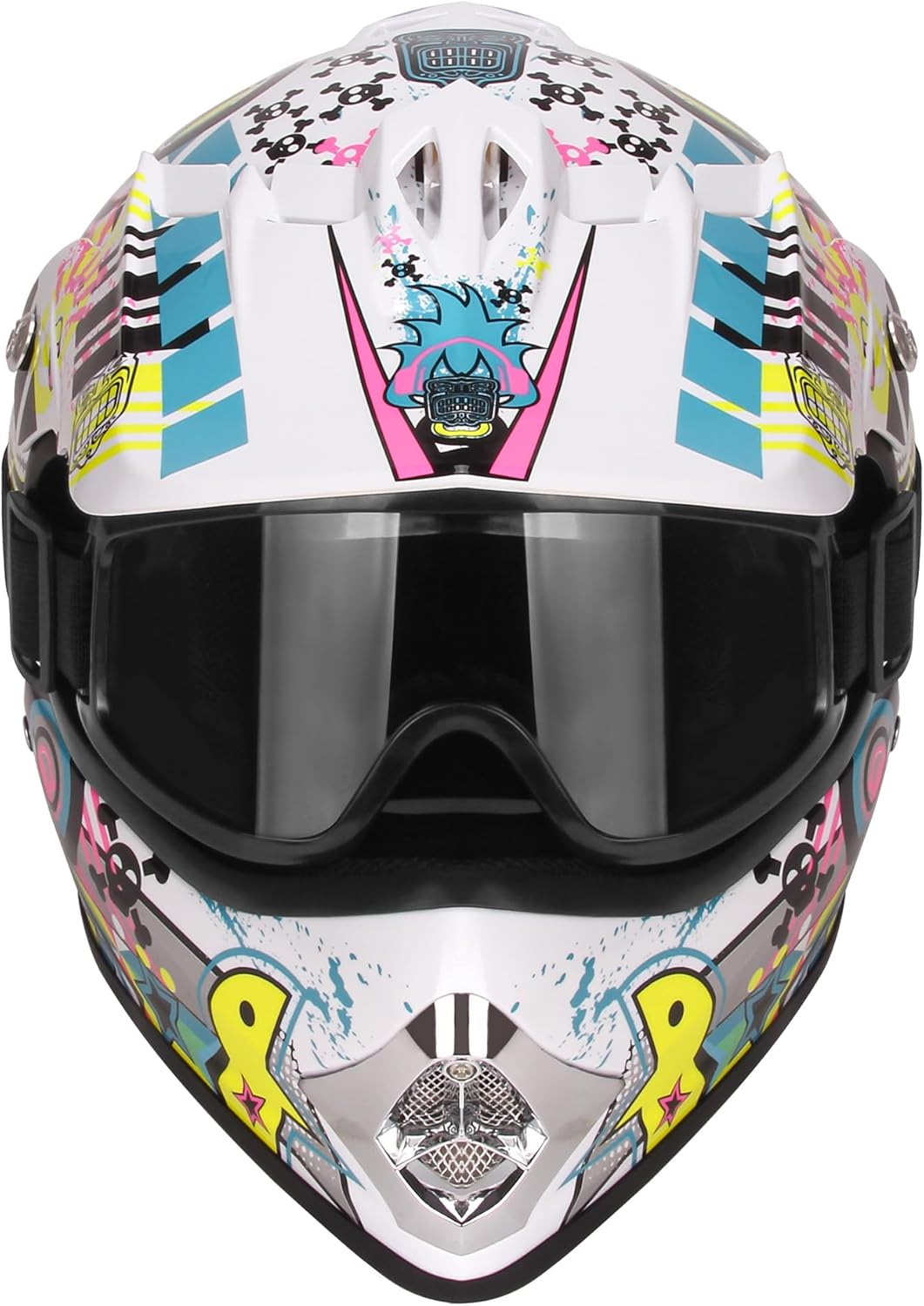 JAGASOL DOT – Casco de motocross todoterreno para niños de 8 a 14 años, casco BMX MX ATV con gafas aprobadas por DOT