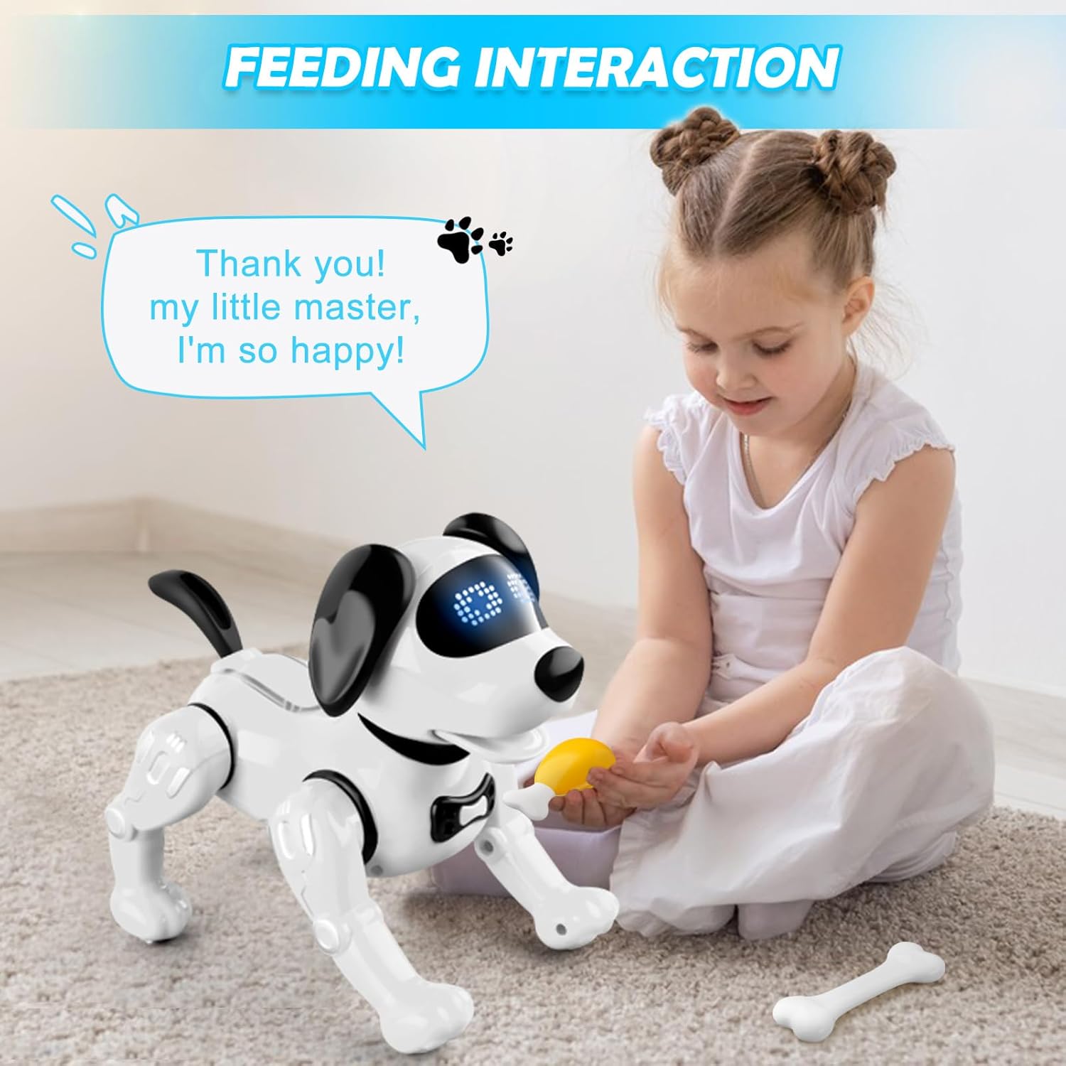 Beria Juguetes para perros a control remoto para niños de 8, 9, 10, 11, 12, perros robot que actúan como perros de verdad, juguetes robot para niños