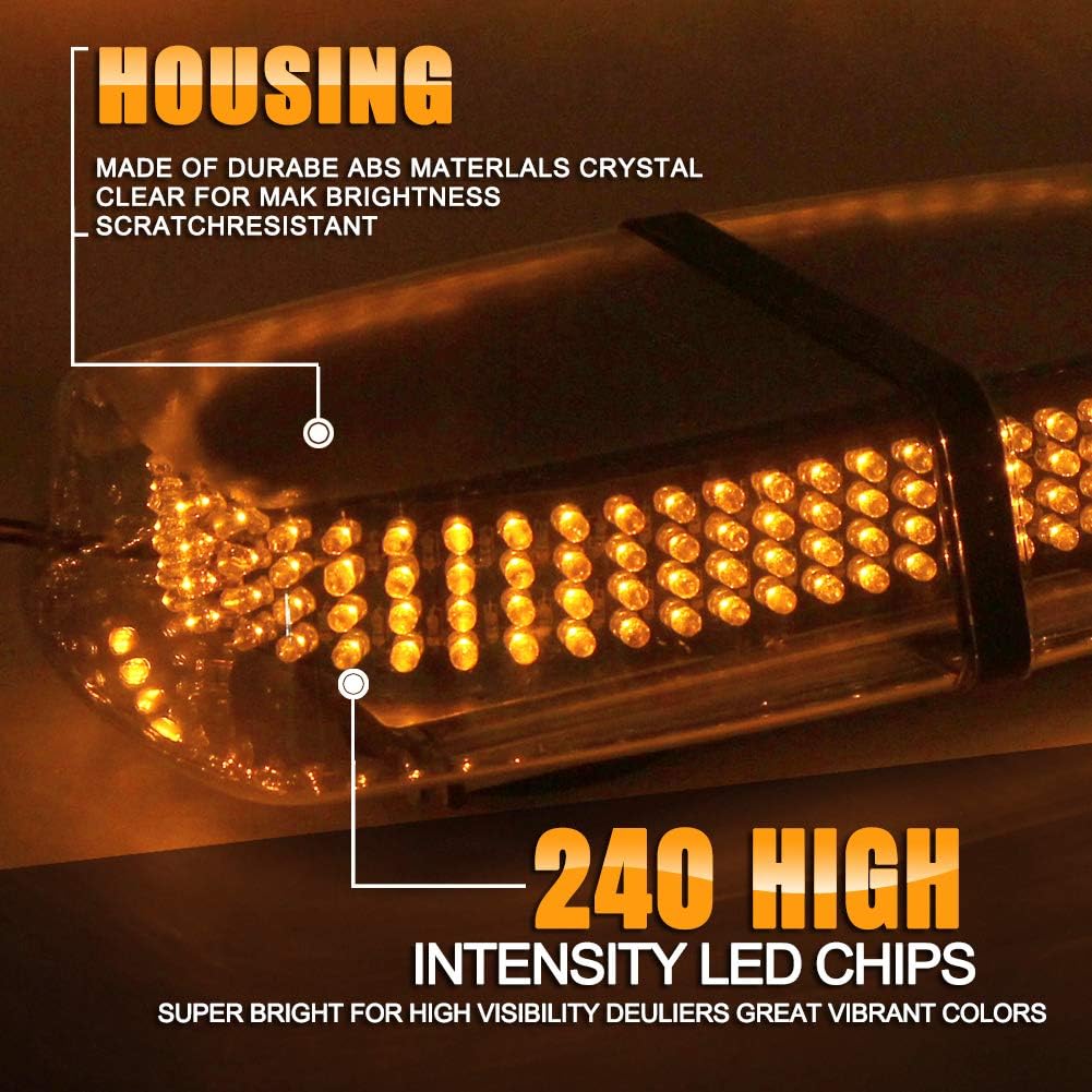 240 luces LED de 7 patrones estroboscópicos de techo, luz de precaución, advertencia de peligro de emergencia, luz estroboscópica intermitente con