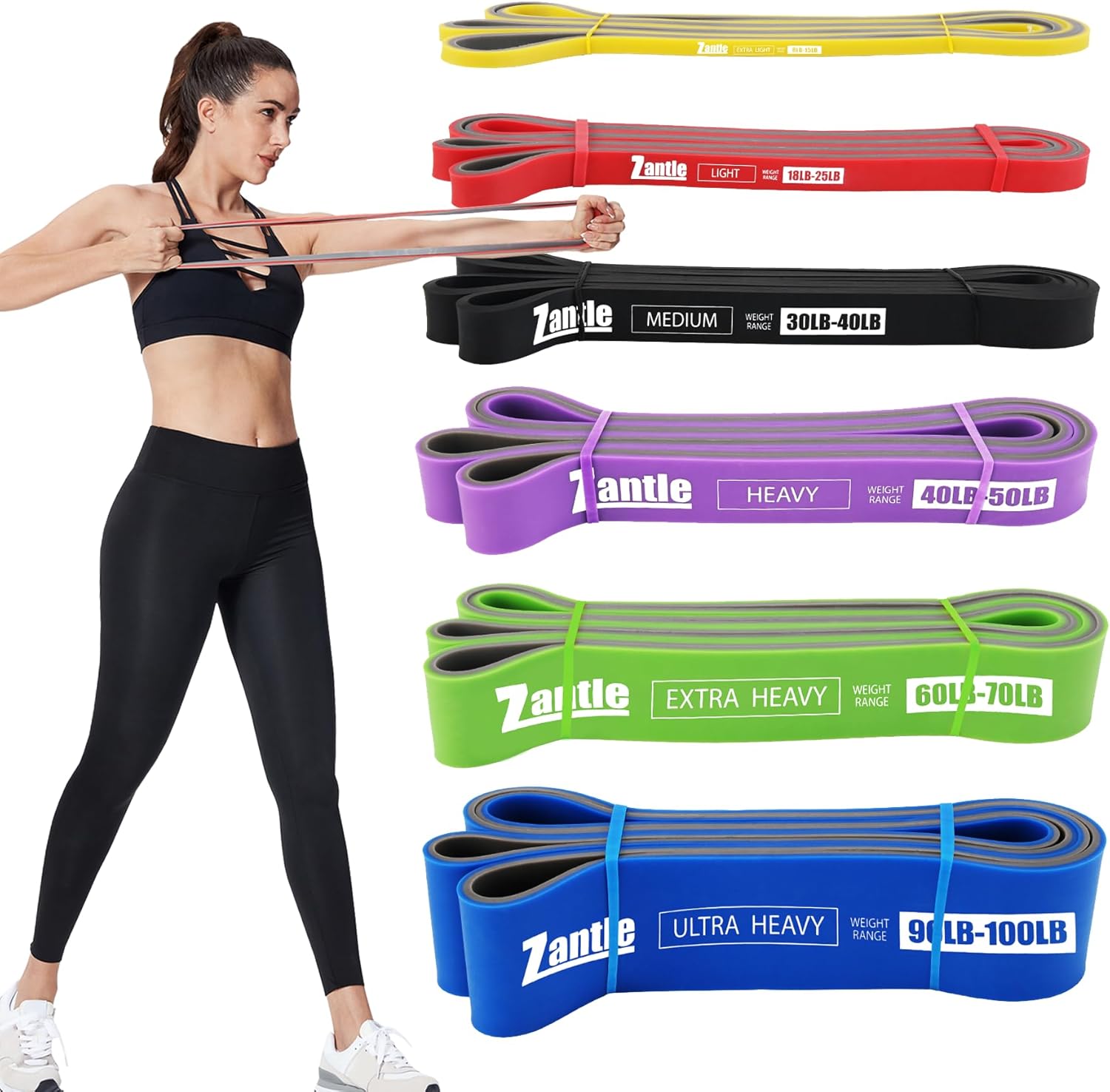 Bandas de resistencia, bandas de entrenamiento para hombres y mujeres, bandas de ejercicio para terapia física, bandas de resistencia de goma,