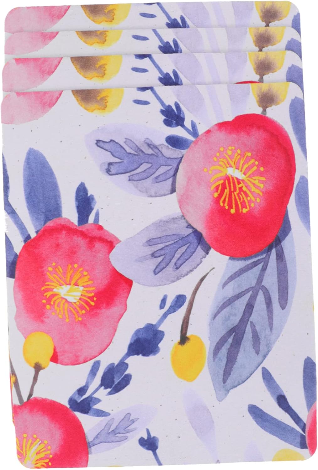 Tofficu 20 alfombrillas de mouse con diseño floral, color blanco, cuadrada, antialmohadilla, grande, para laptop, computadora, mouse pad para