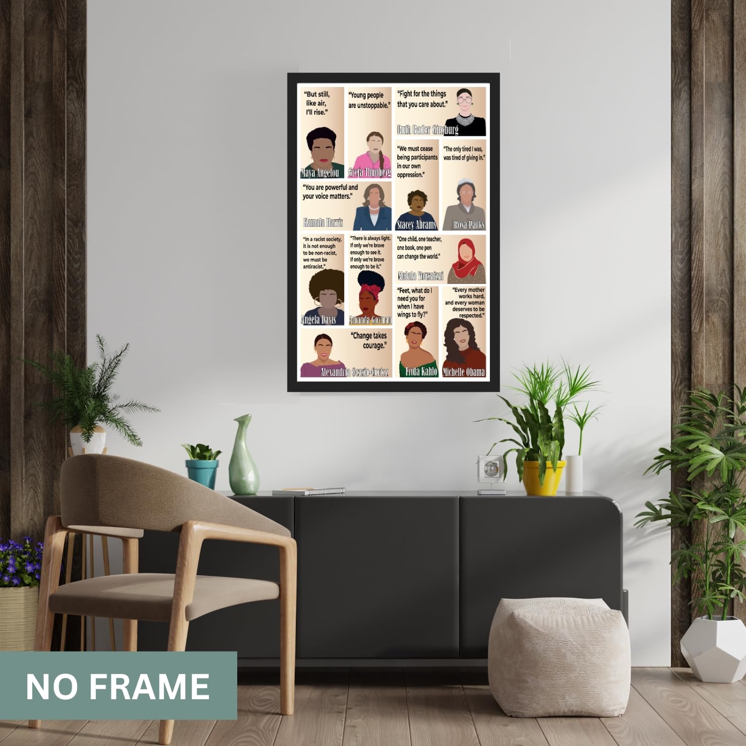Inspirational Quotes Wall Art, Empowered Women Art Print Decor Gifts for Home Office Classroom, Women Leader Feminist Poster – 11×17, LAMINATED – No