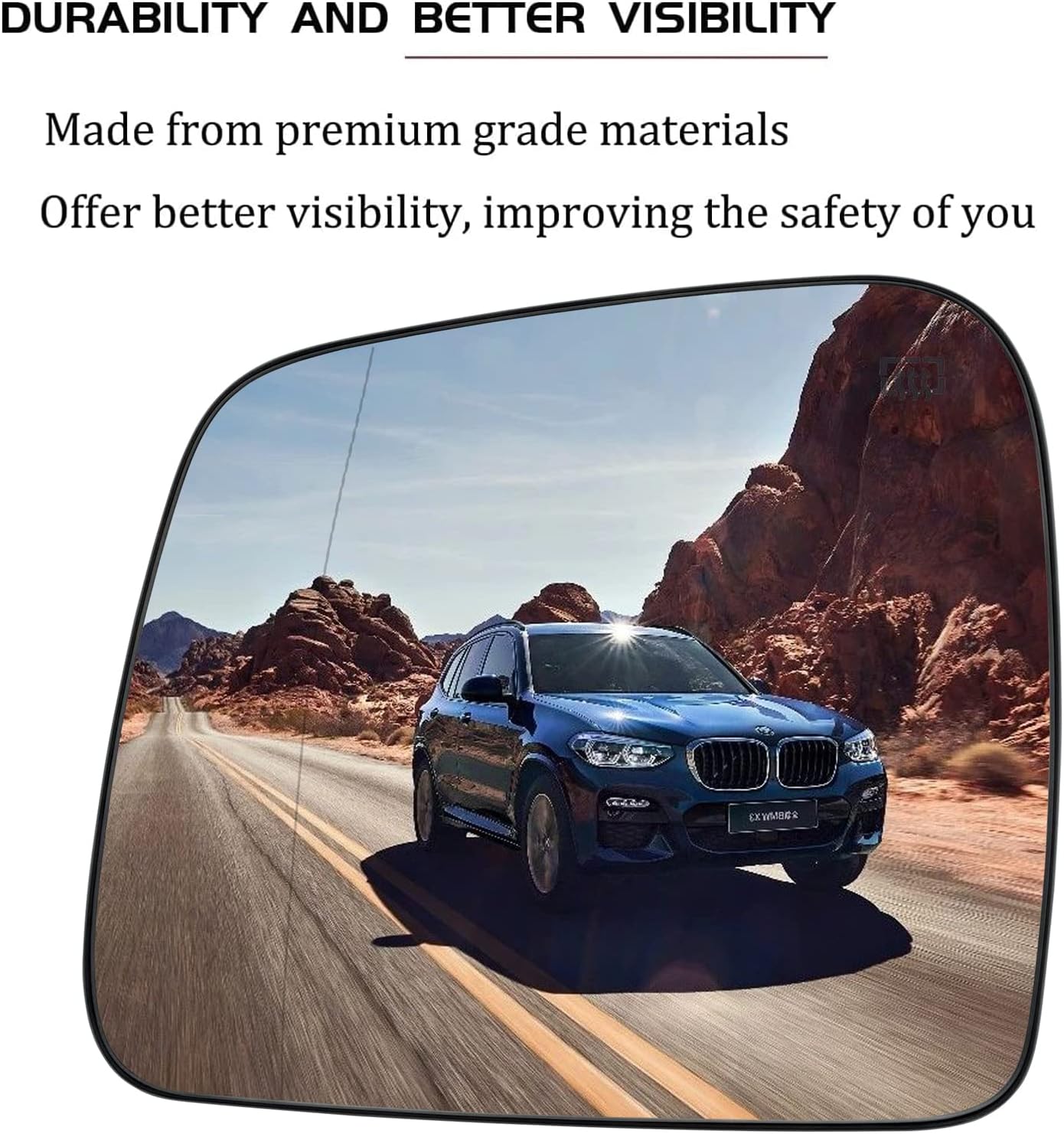Espejo calefactable para el lado izquierdo del conductor para Dodge Durango 2014-2019, espejos Jeep Grand Cherokee 2011-2020  Espejo convexo