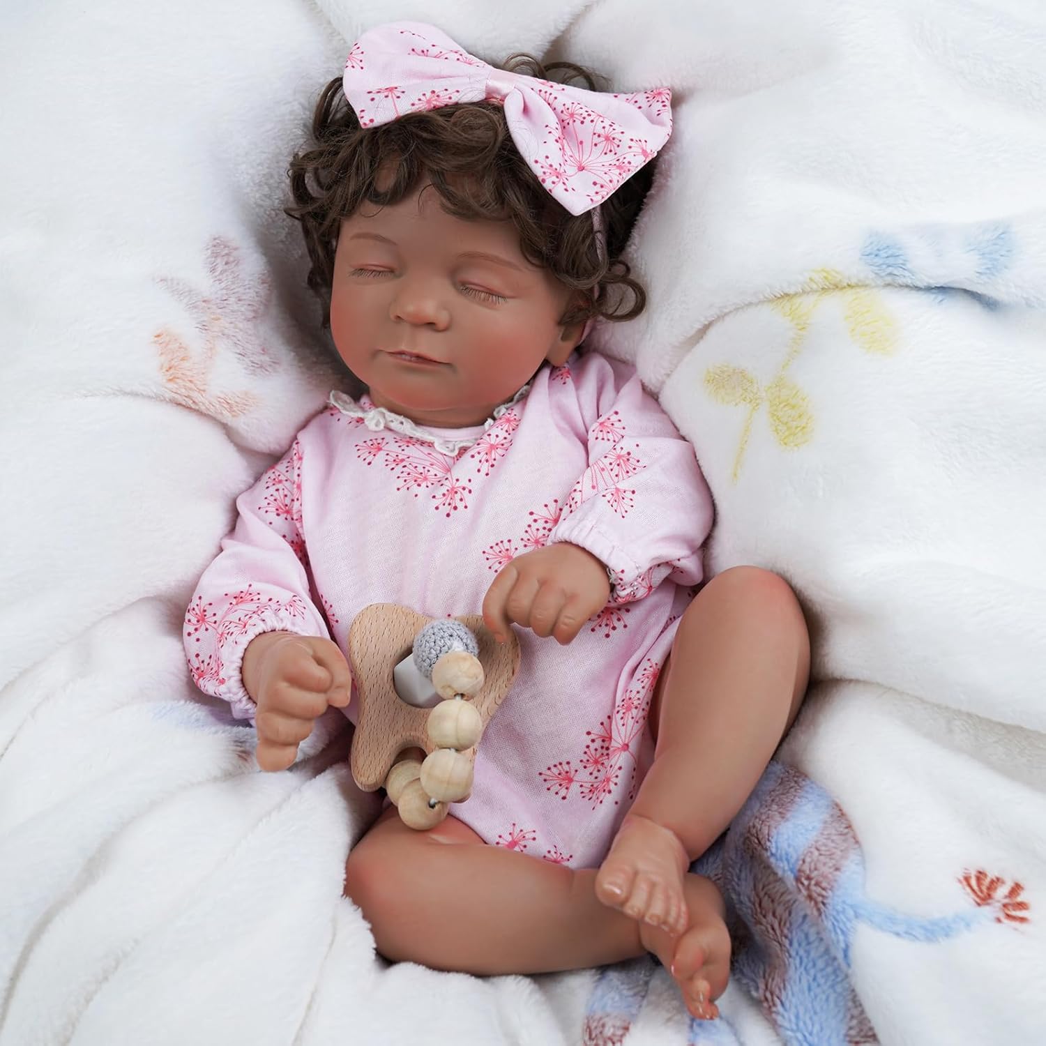 BABESIDE Muñecas realistas de bebé Reborn Black Nate, de 17 pulgadas, suaves, de cuerpo completo, realistas, muñecas de bebé recién nacidas, muñecas